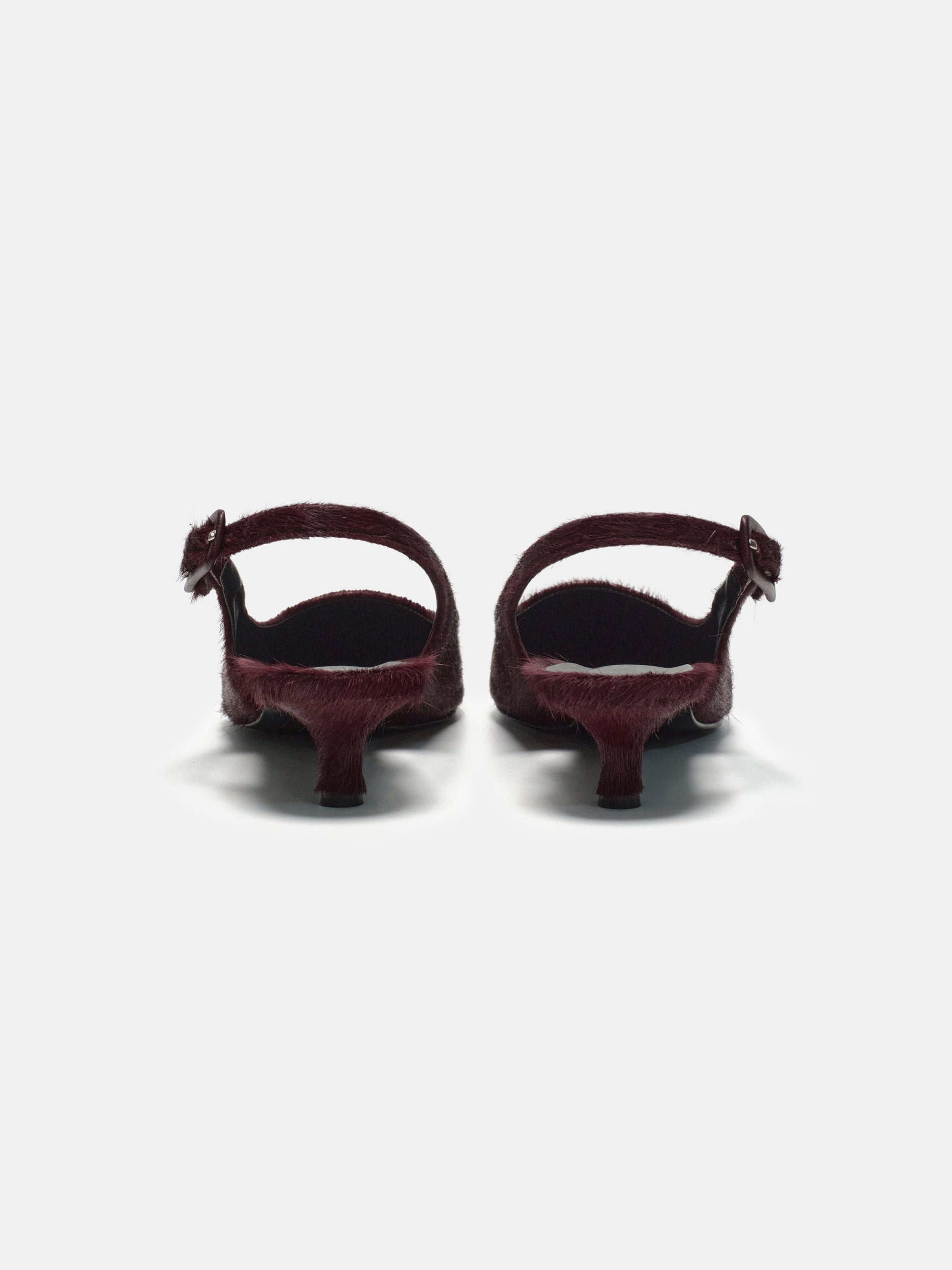 Nomie Cow-Hair Slingback, Wine