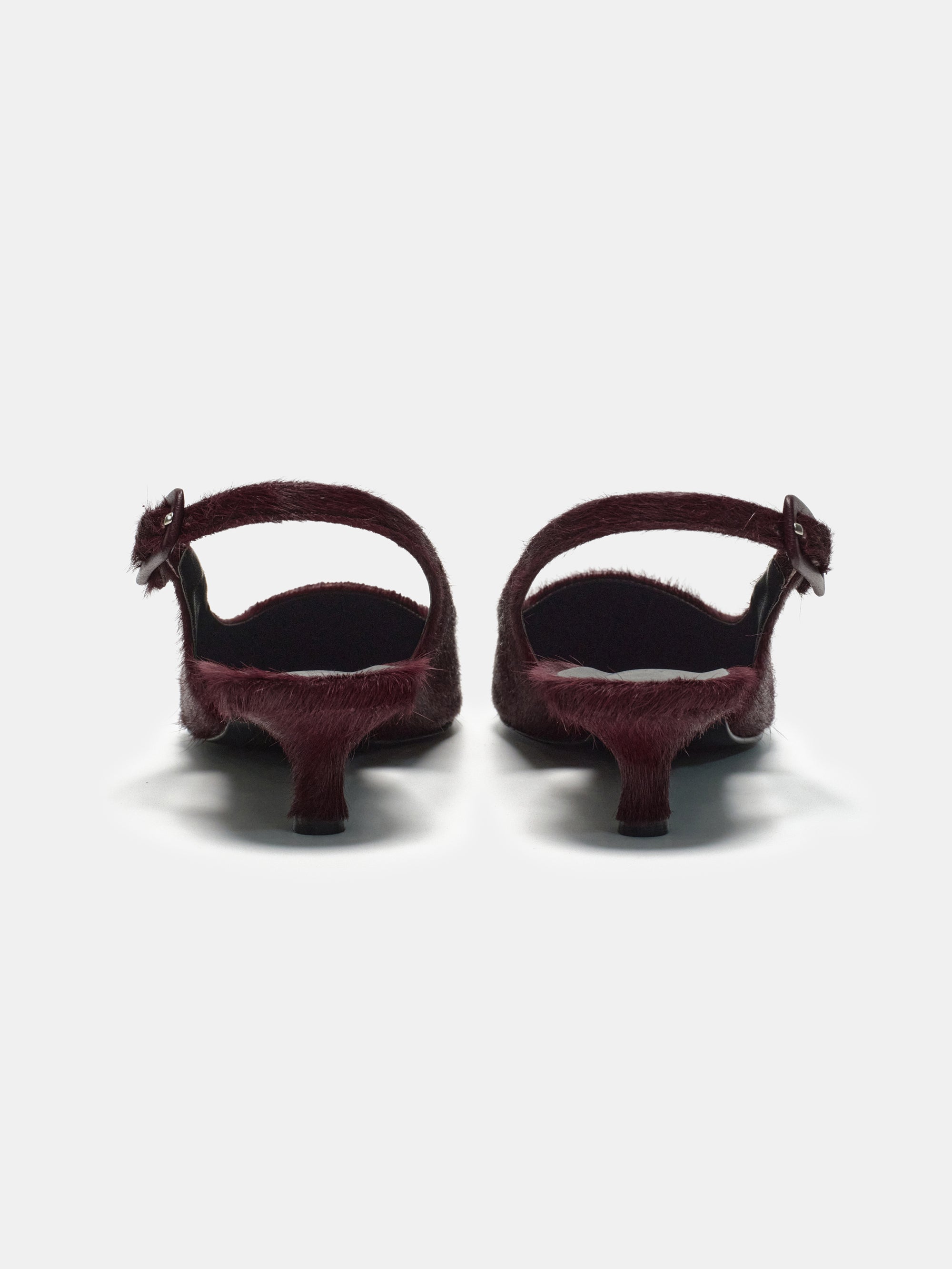 Nomie Cow-Hair Slingback, Wine