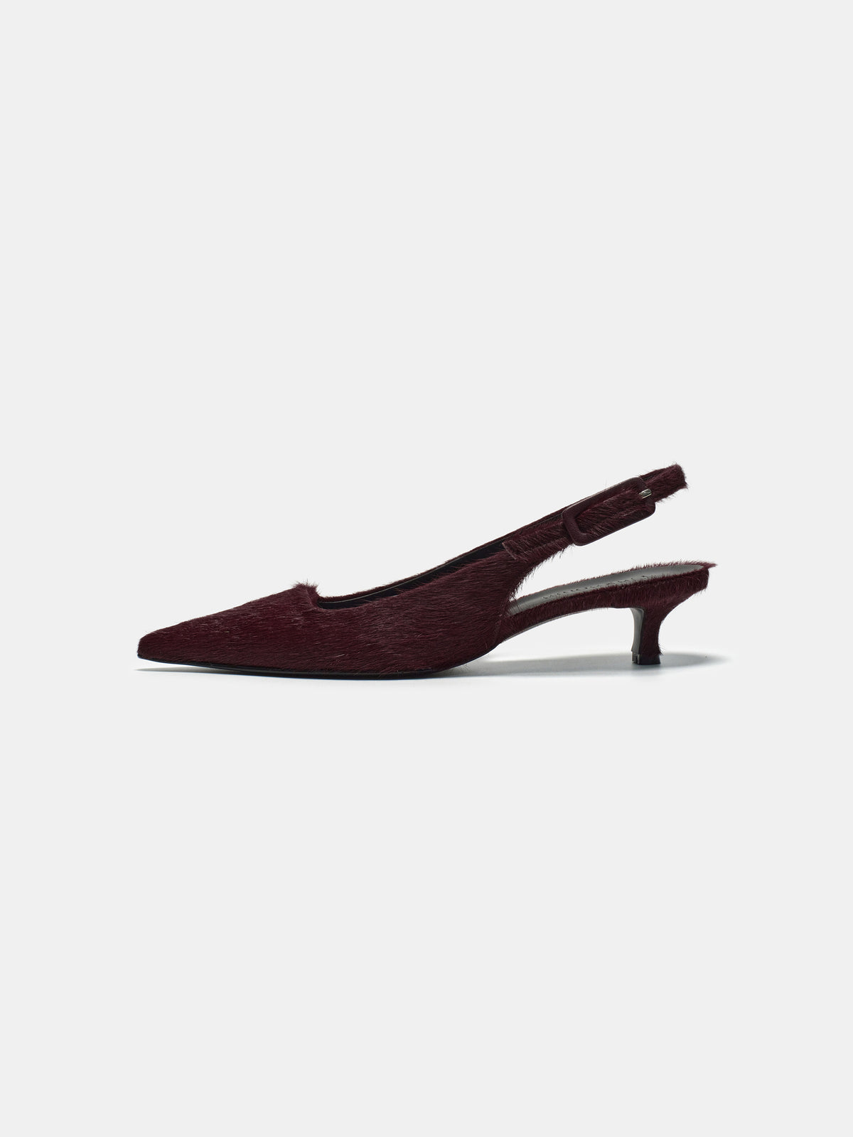 Nomie Cow-Hair Slingback, Wine