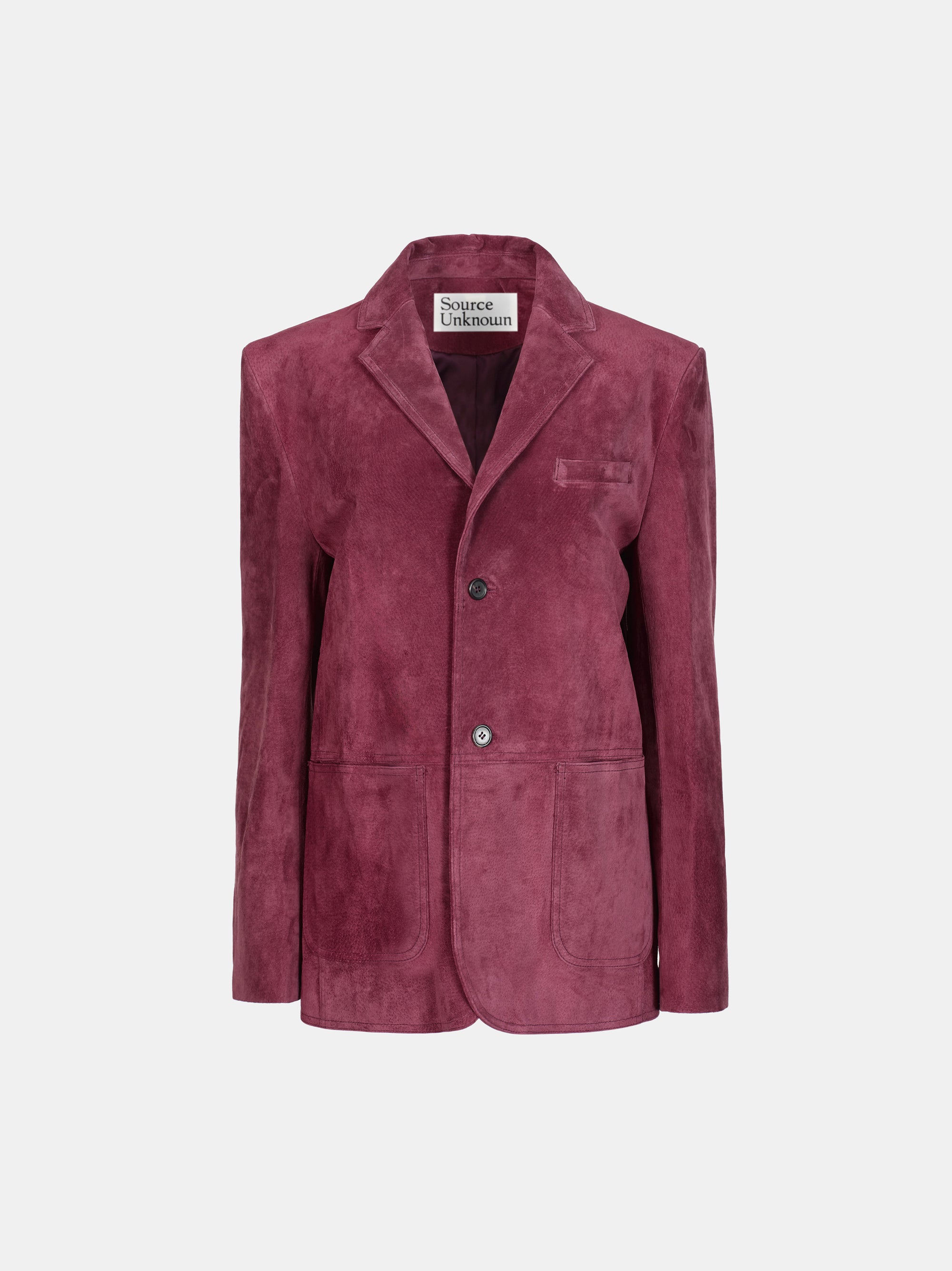 Kant Suede Blazer, Burgundy