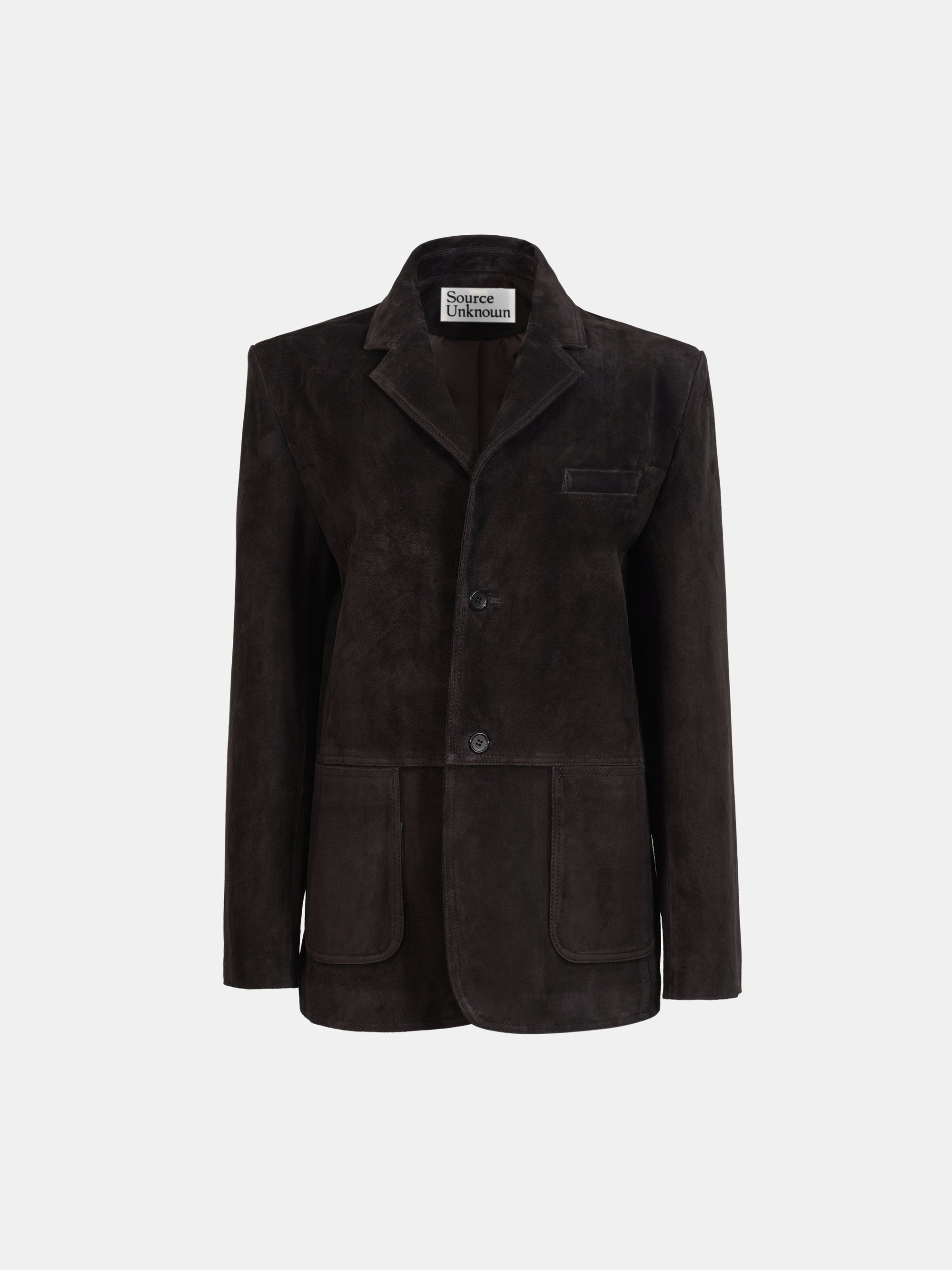 Kant Suede Blazer, Dark Chocolate