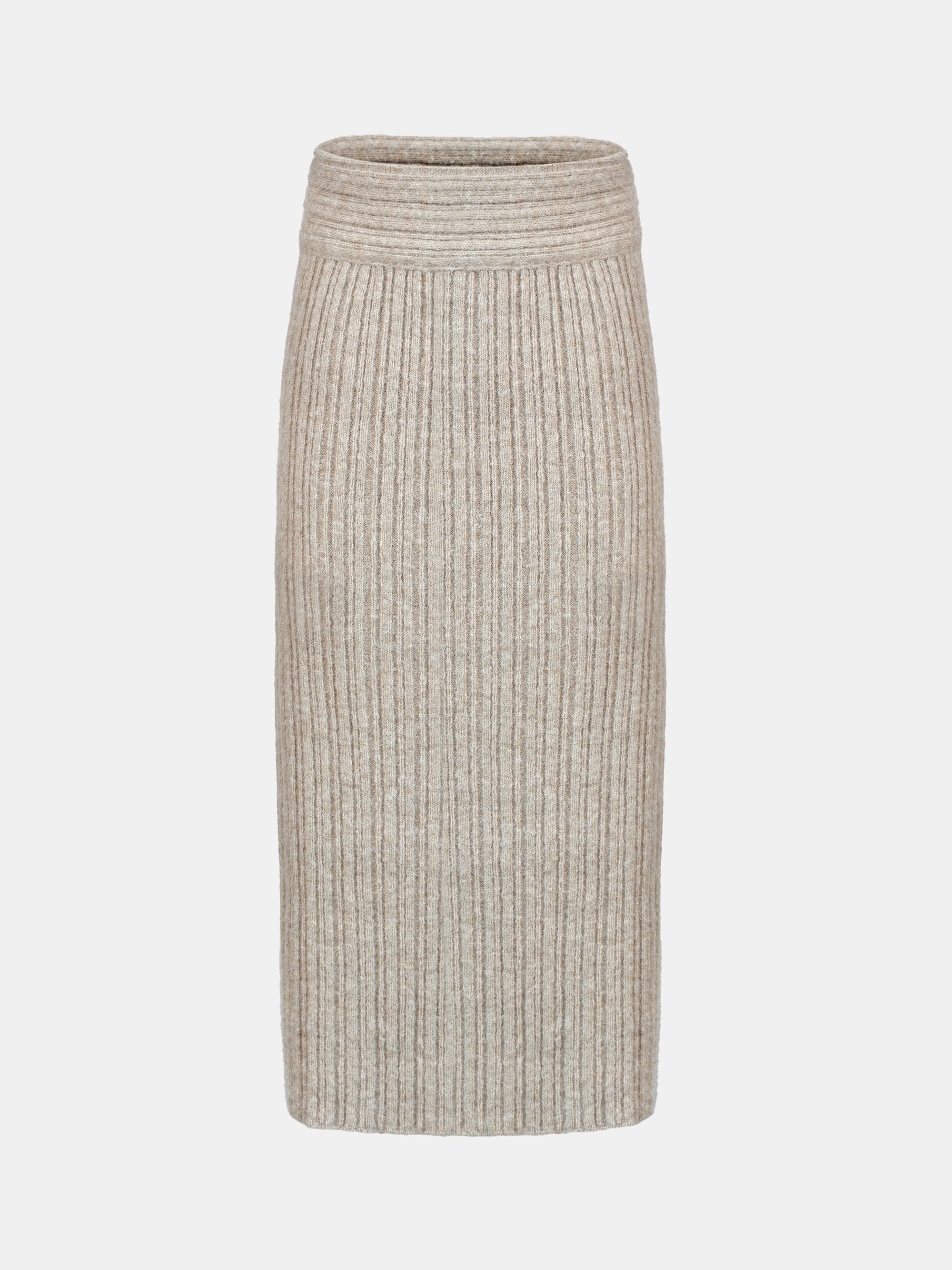 Becca High Roll Knit Skirt, Coconut