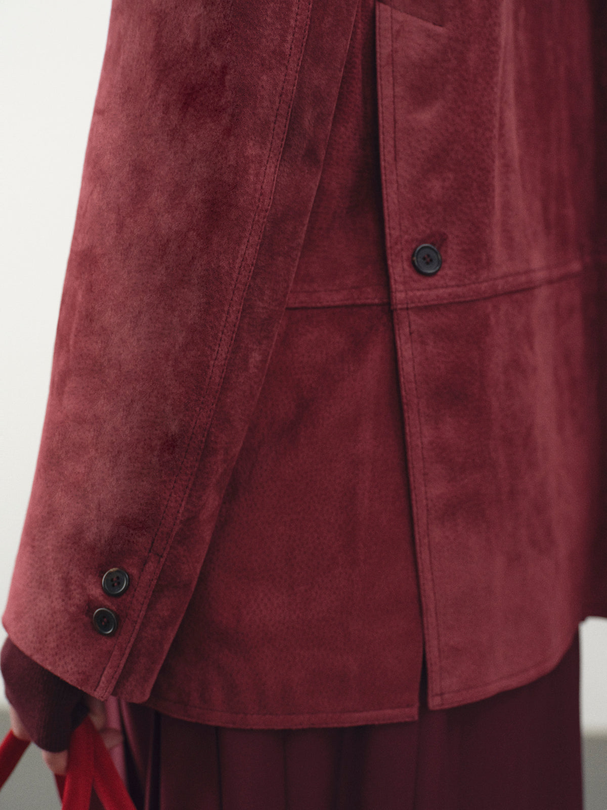 Kant Suede Blazer, Burgundy