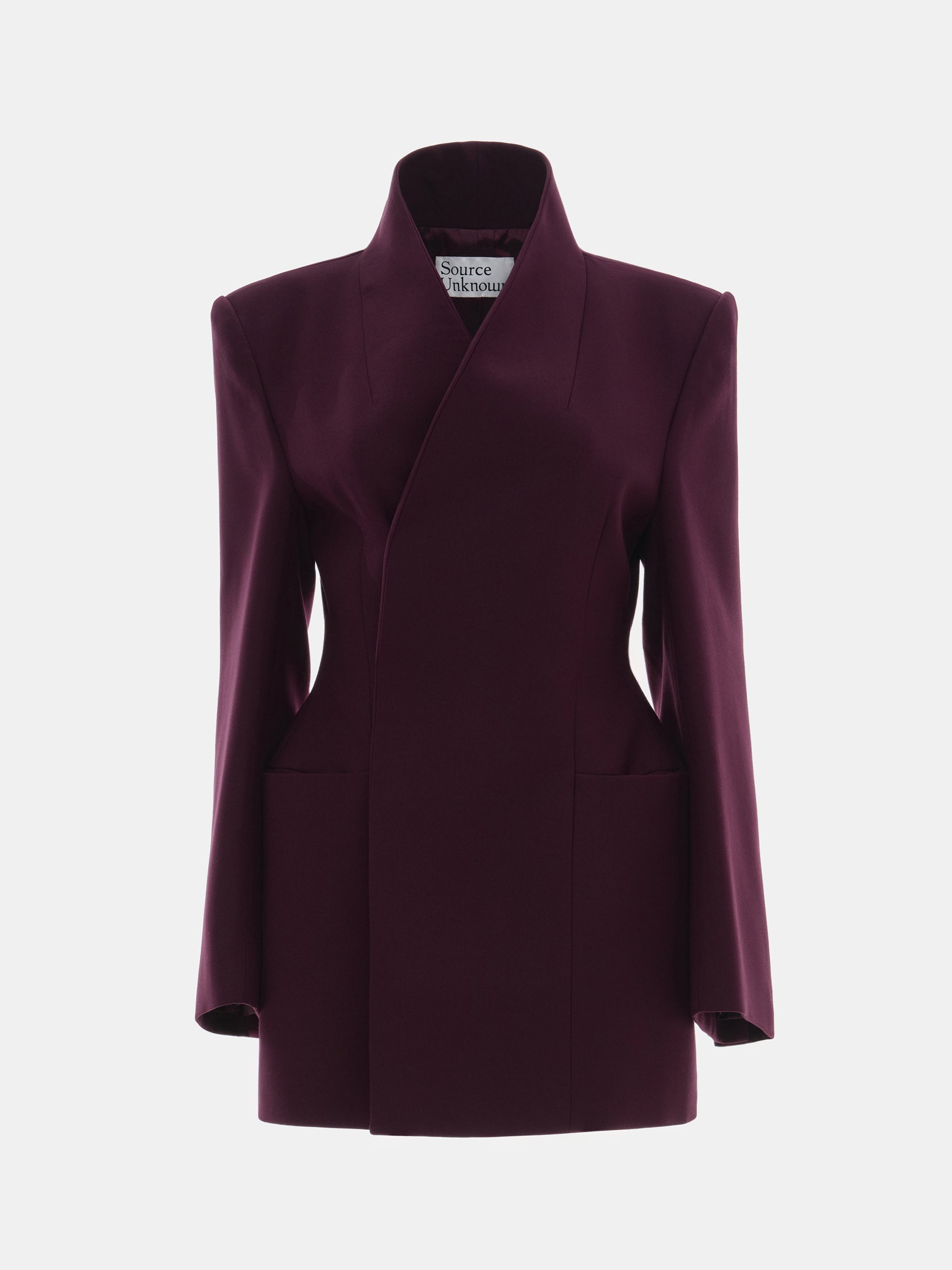 Corrin Wrap Blazer, Merlot