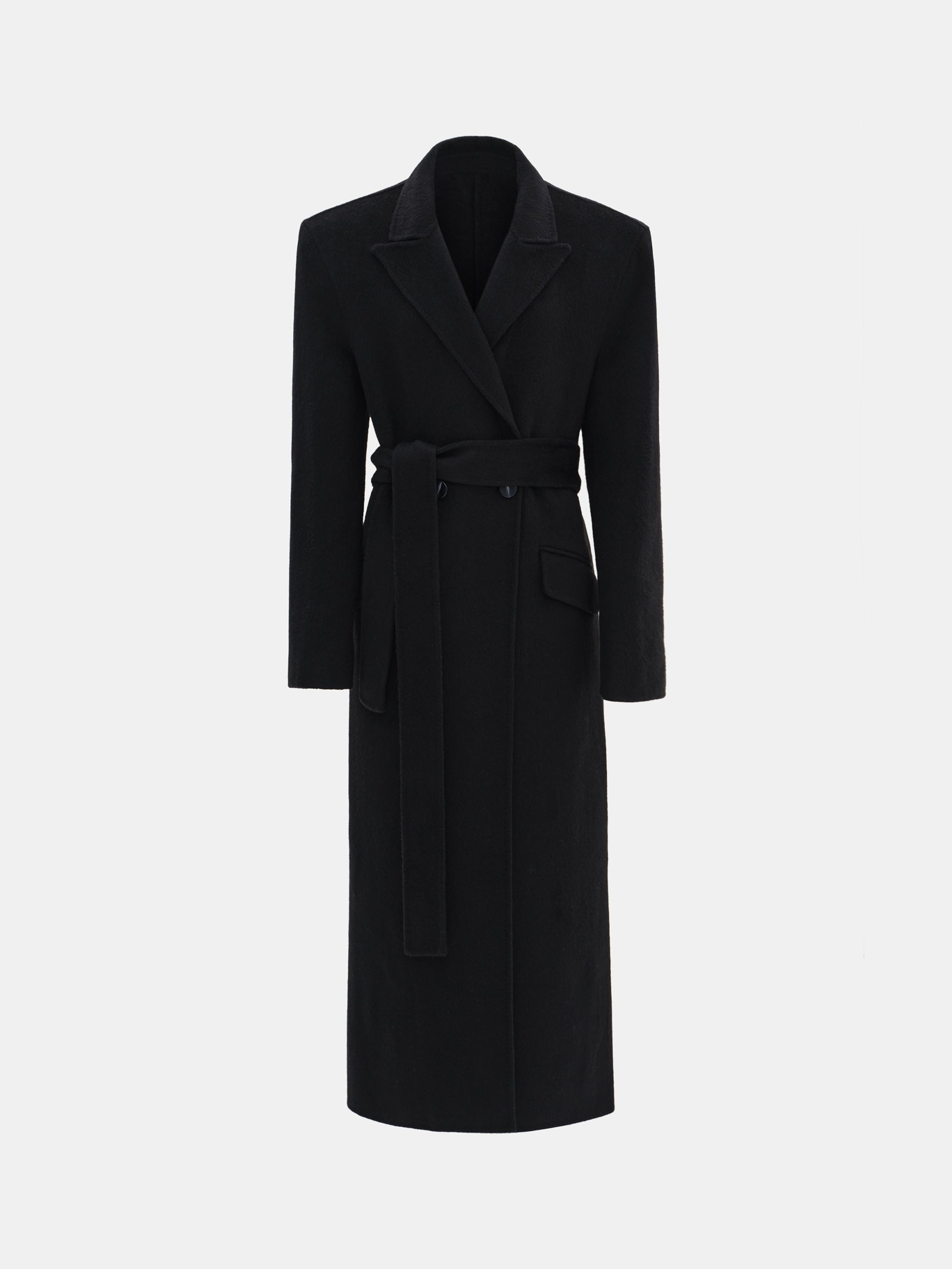 Oversized Scarf Coat, Black