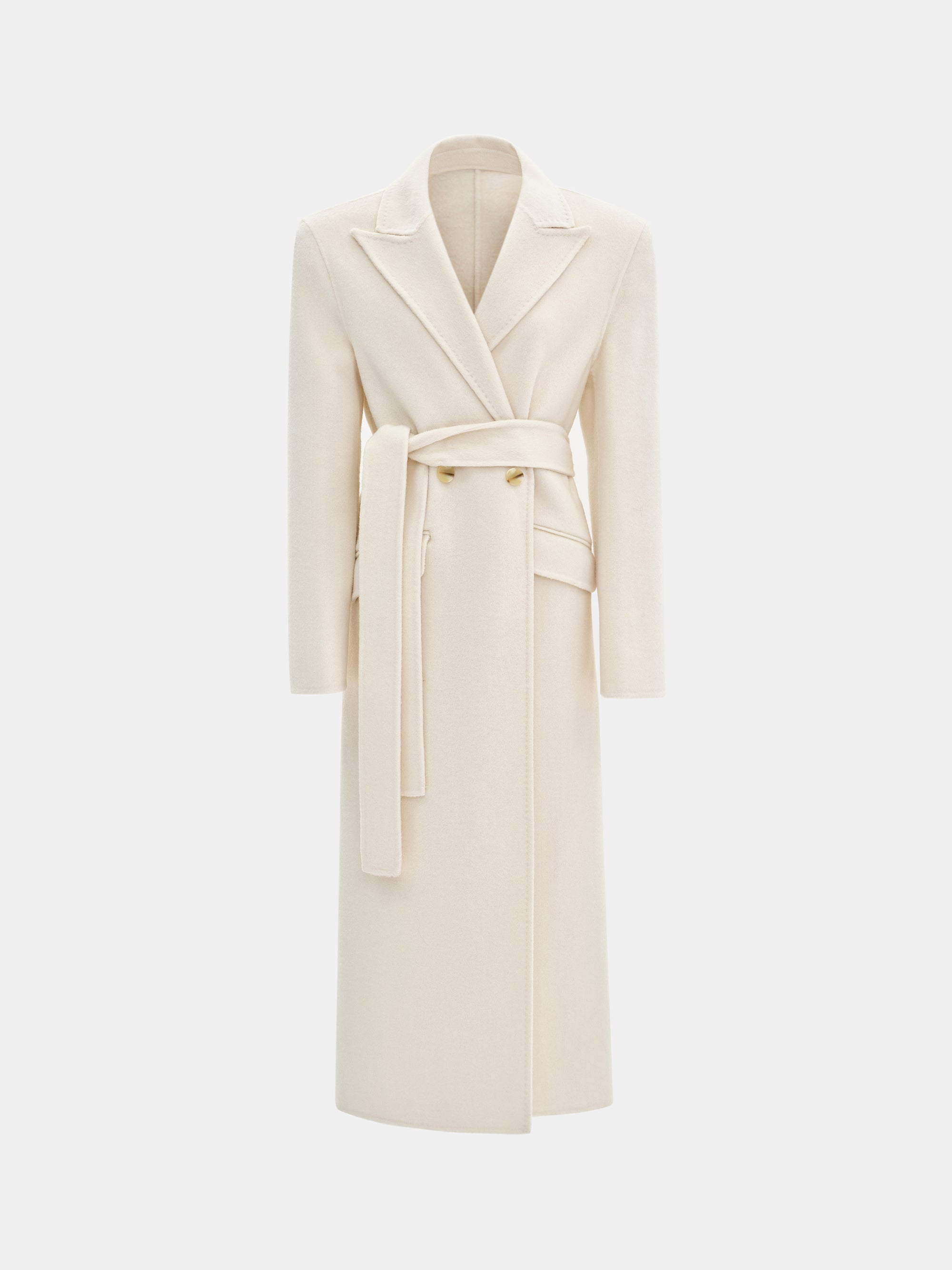 Oversized Scarf Coat, Cream