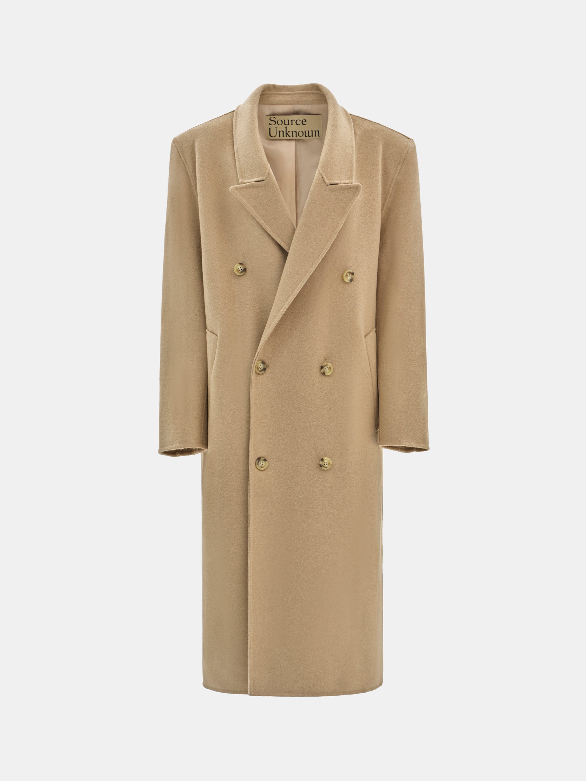 Zvika Padded Shoulder Maxi Coat, Camel