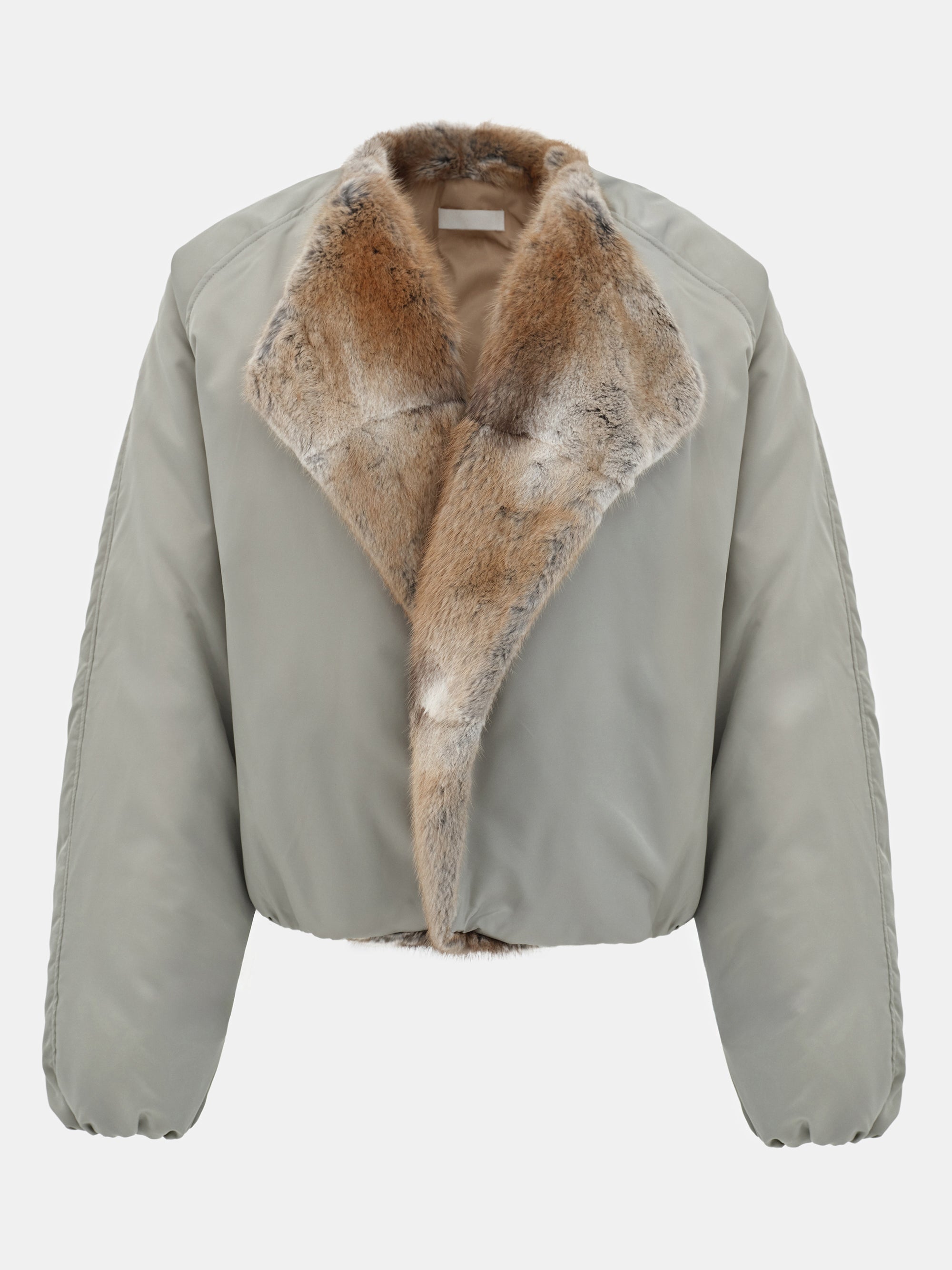 Fur Collar Down Puffer Jacket, Khaki – SourceUnknown
