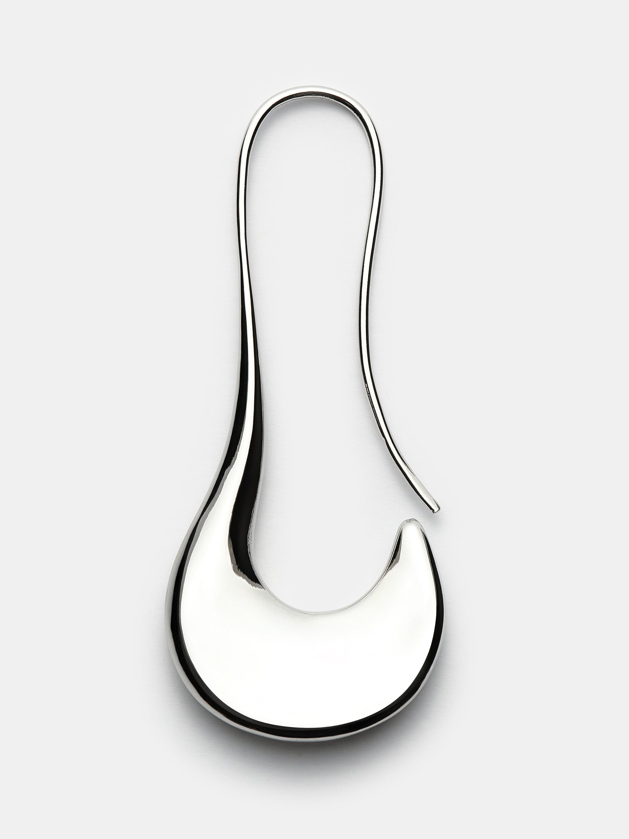 Short Drop Earrings, Silver