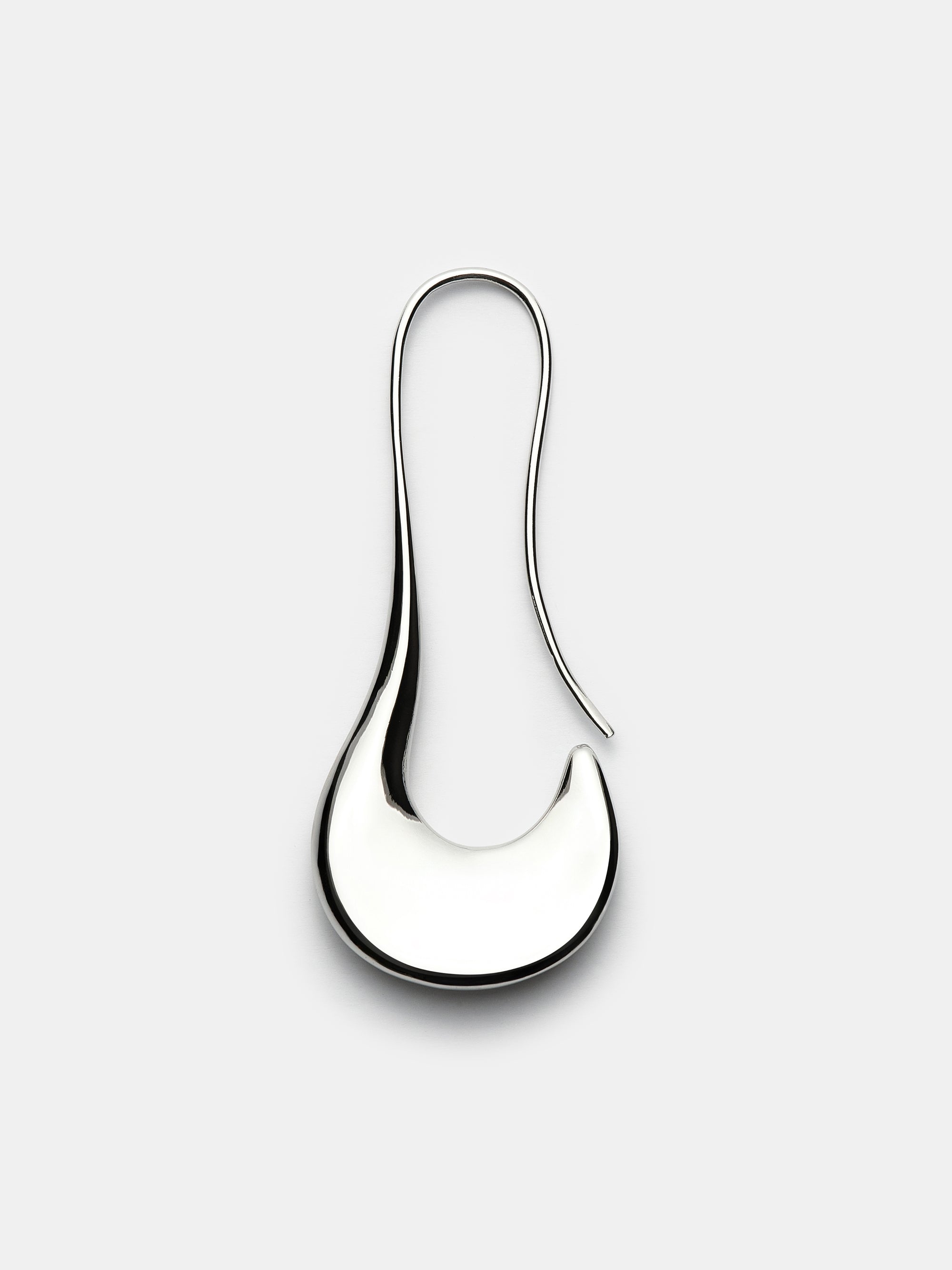 Short Drop Earrings, Silver