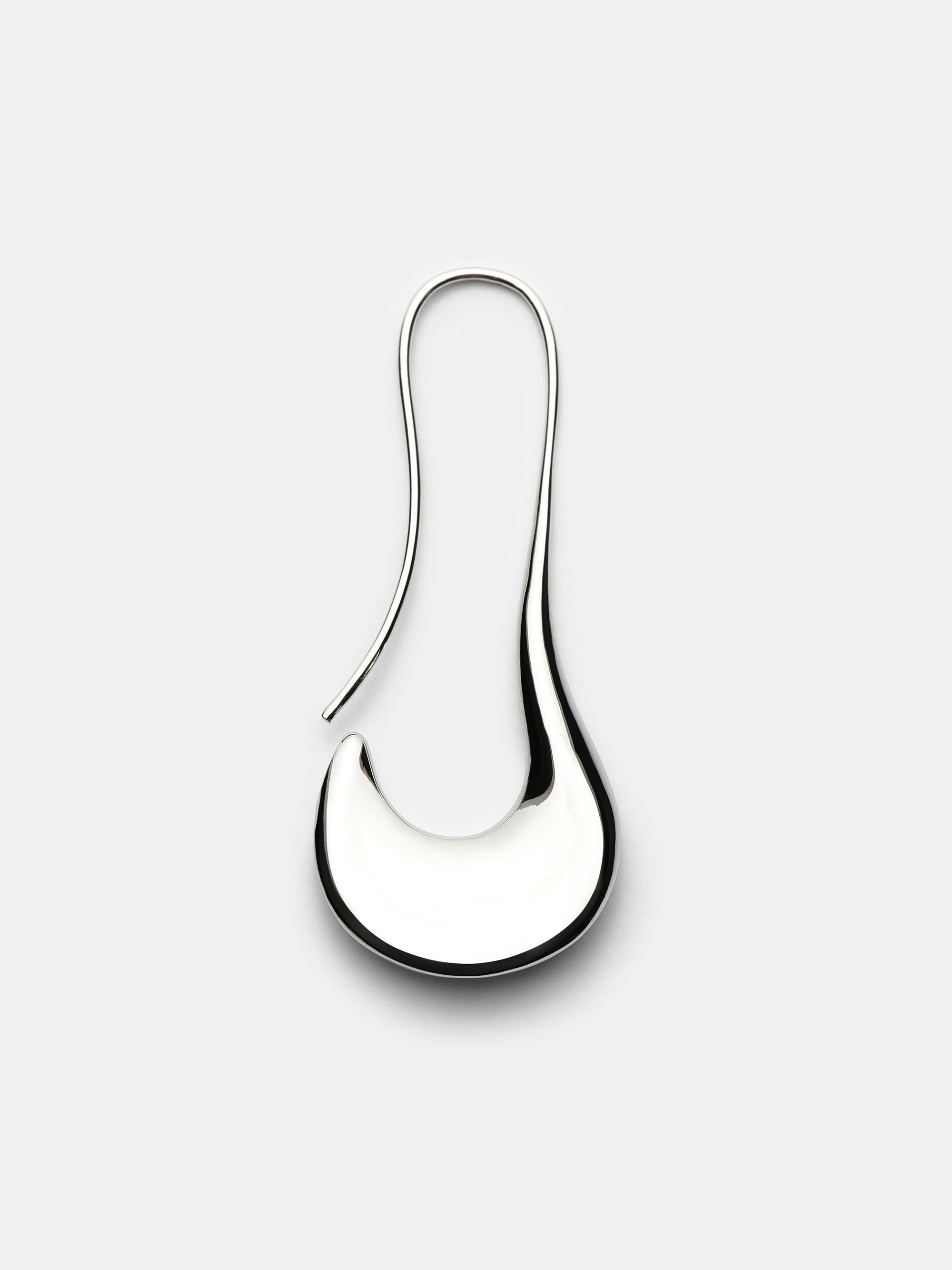 Short Drop Earrings, Silver