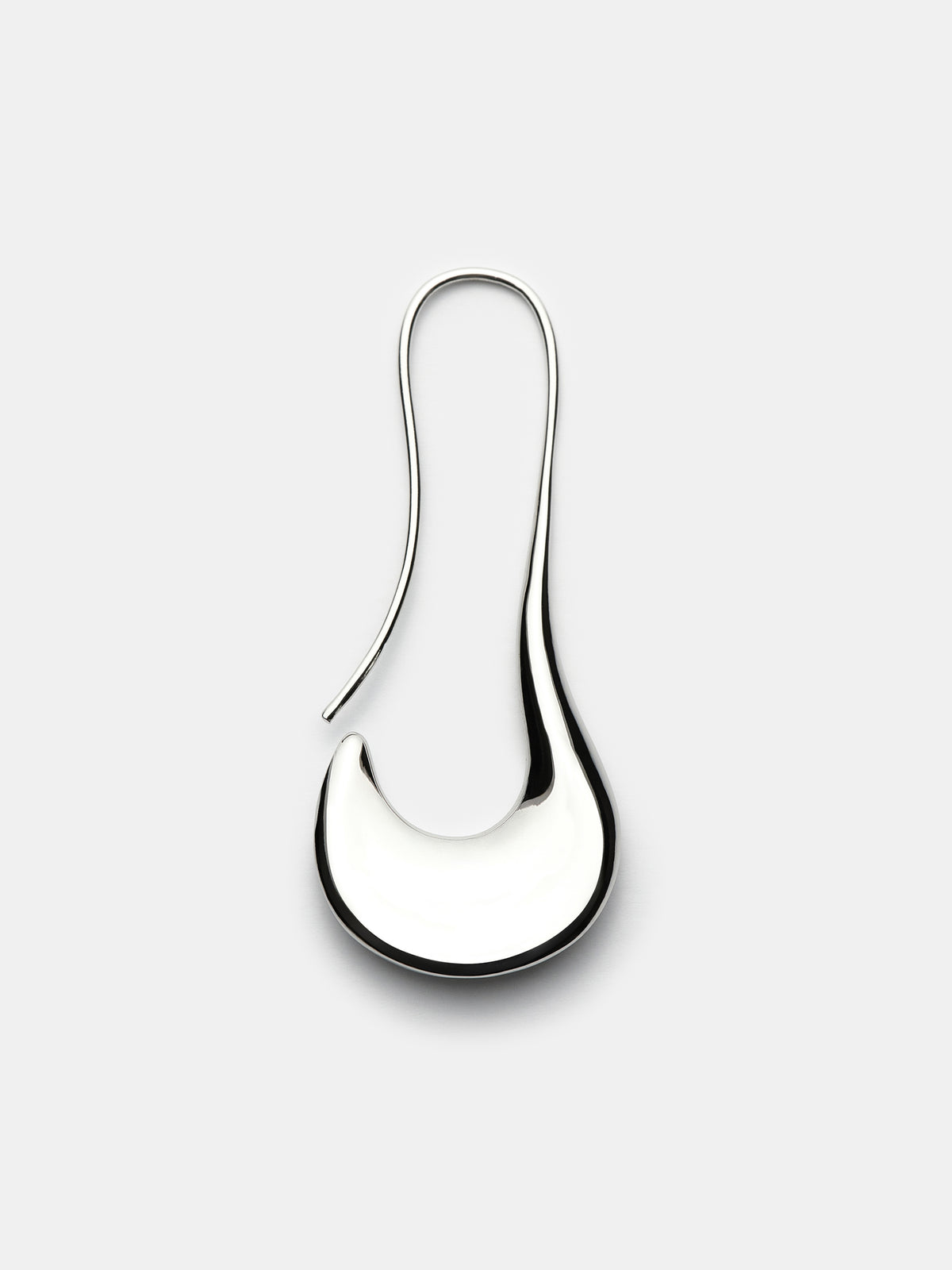 Short Drop Earrings, Silver