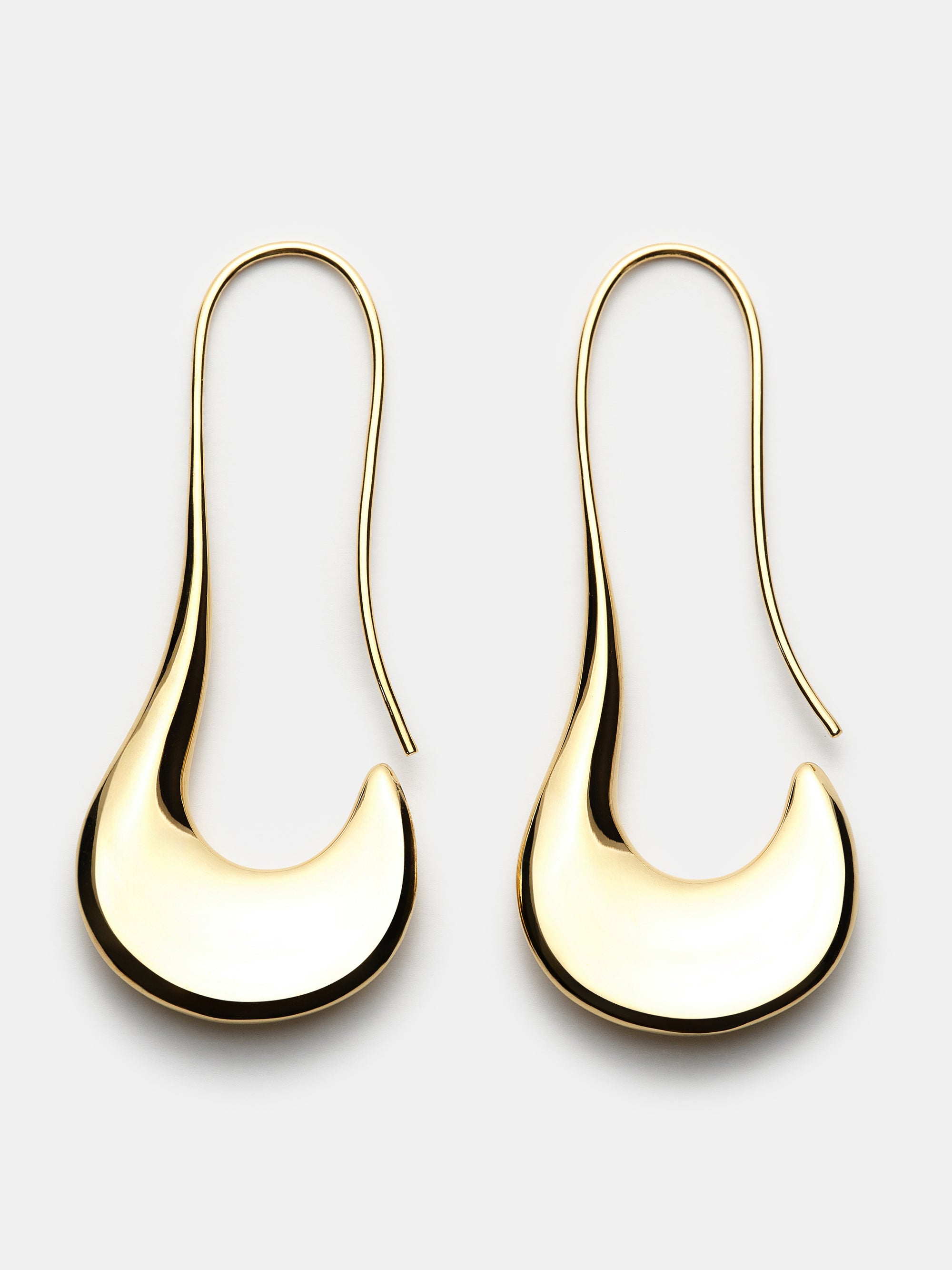 Short Drop Earrings, Gold