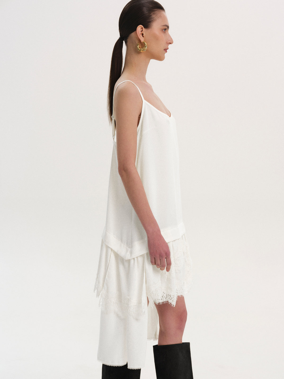 Lingerie Camisole Dress, White