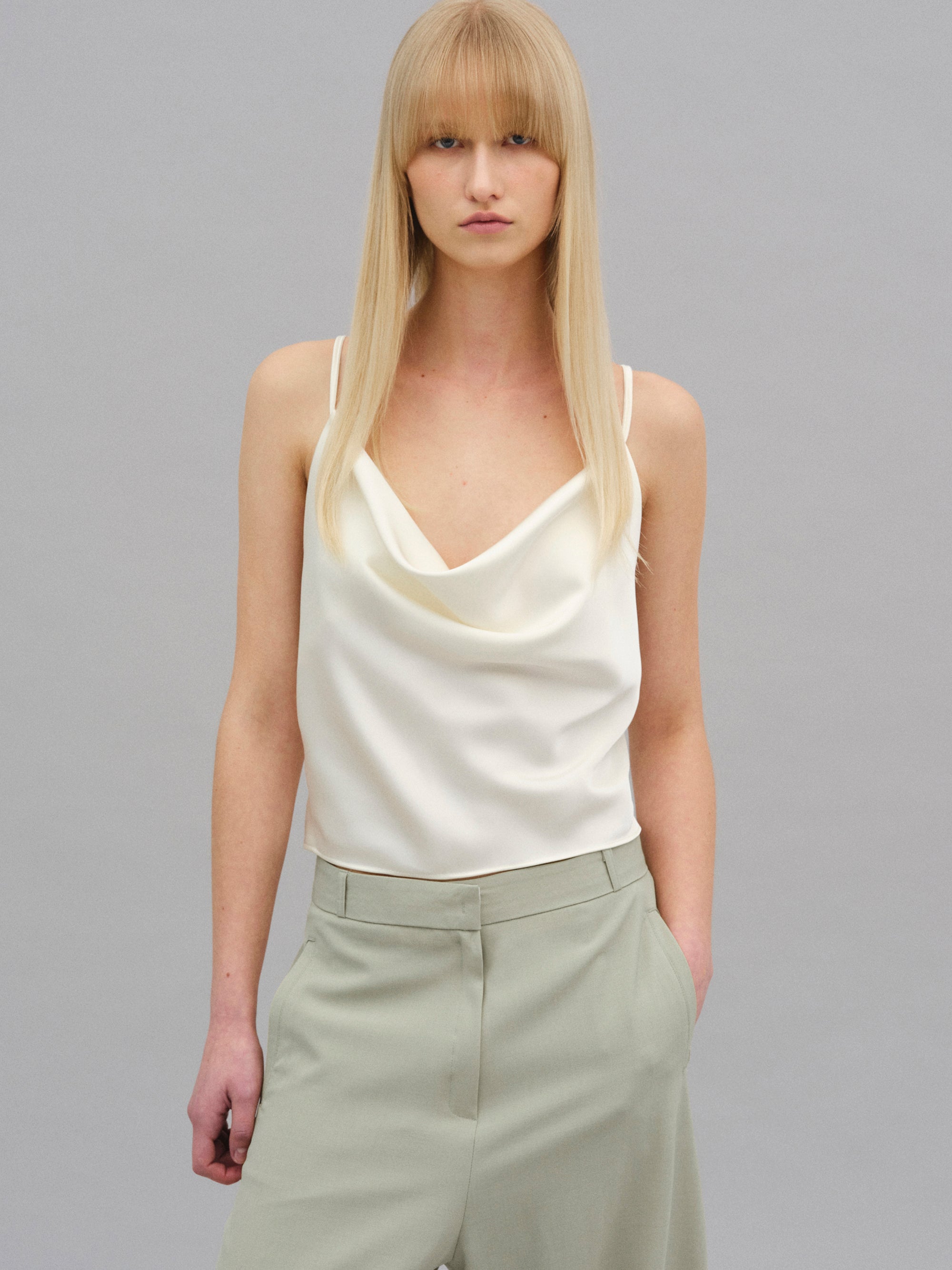 ivory satin camisole