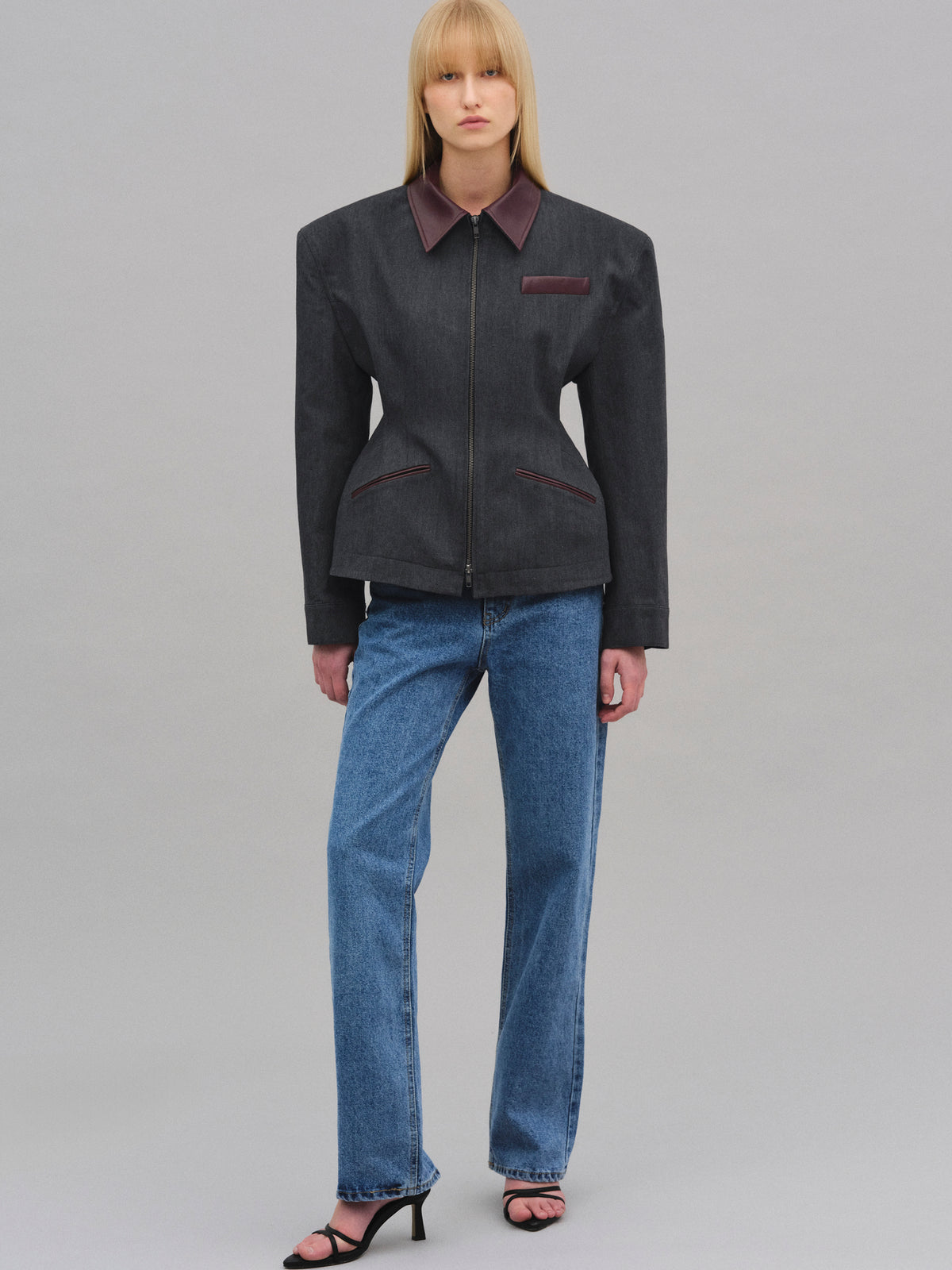 Vesta Hourglass Canvas Work Jacket, Ebony
