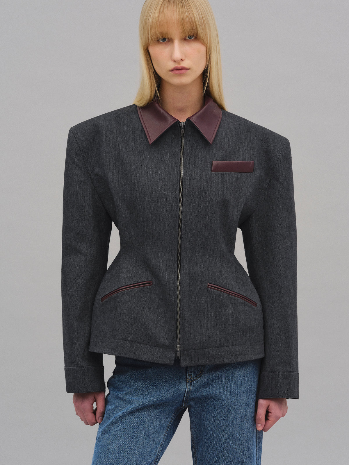Vesta Hourglass Canvas Work Jacket, Ebony
