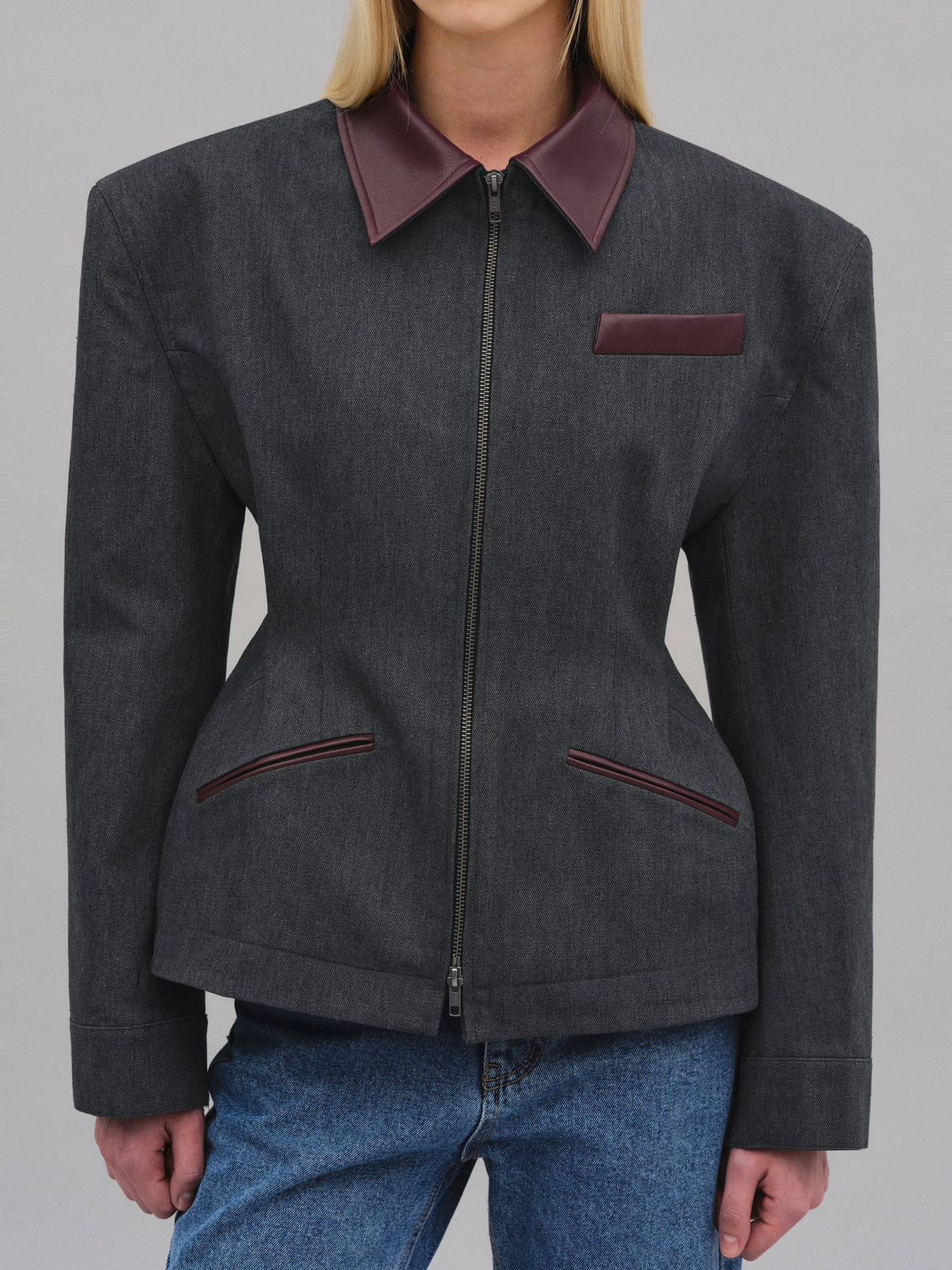 Vesta Hourglass Canvas Work Jacket, Ebony