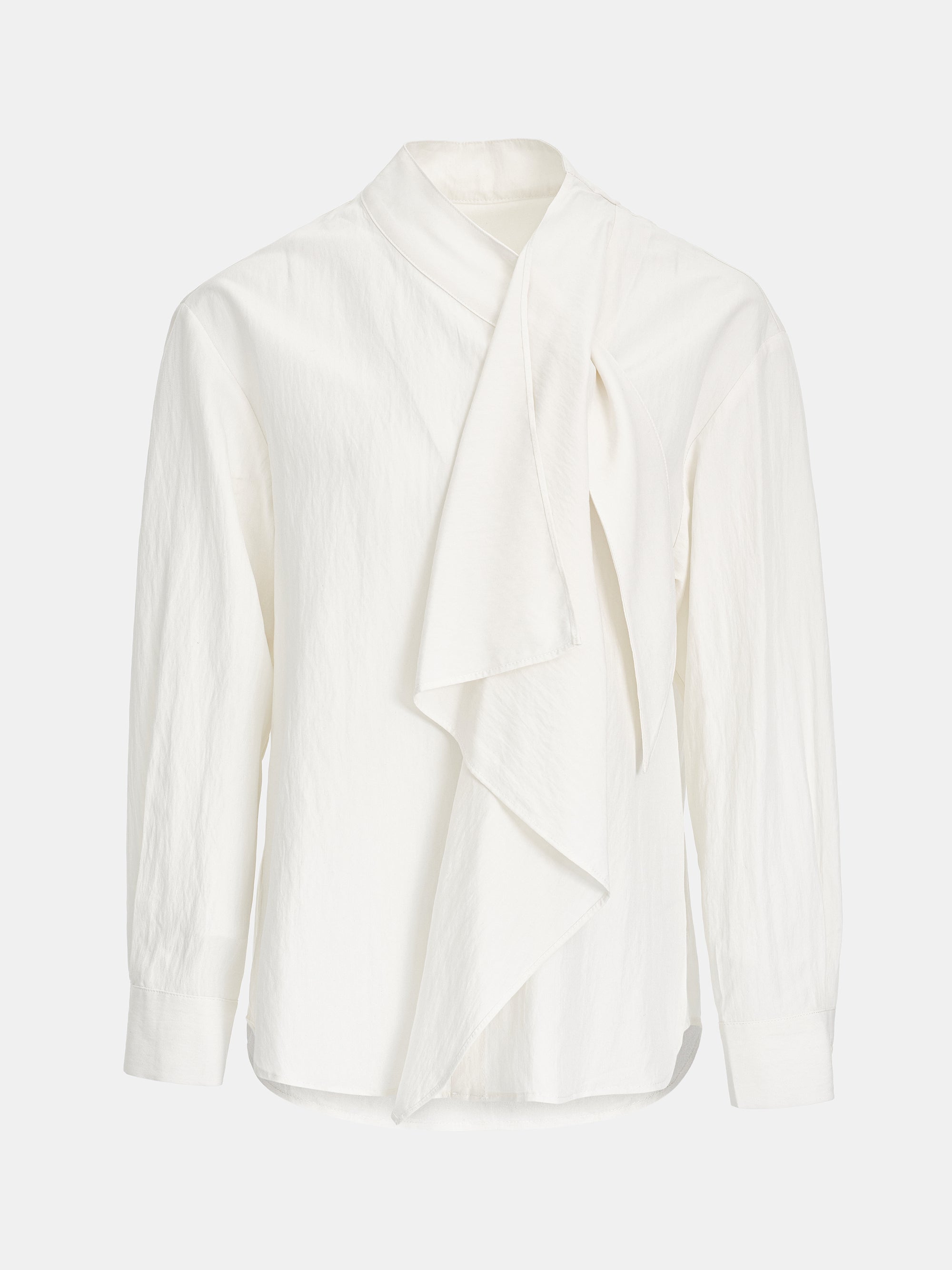 Tie-Neck Blouse, Ivory