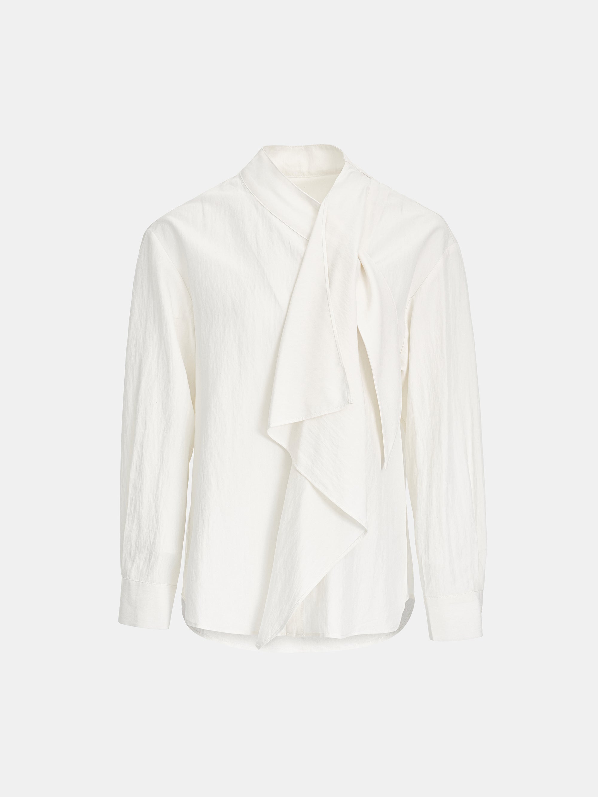 Tie-Neck Blouse, Ivory