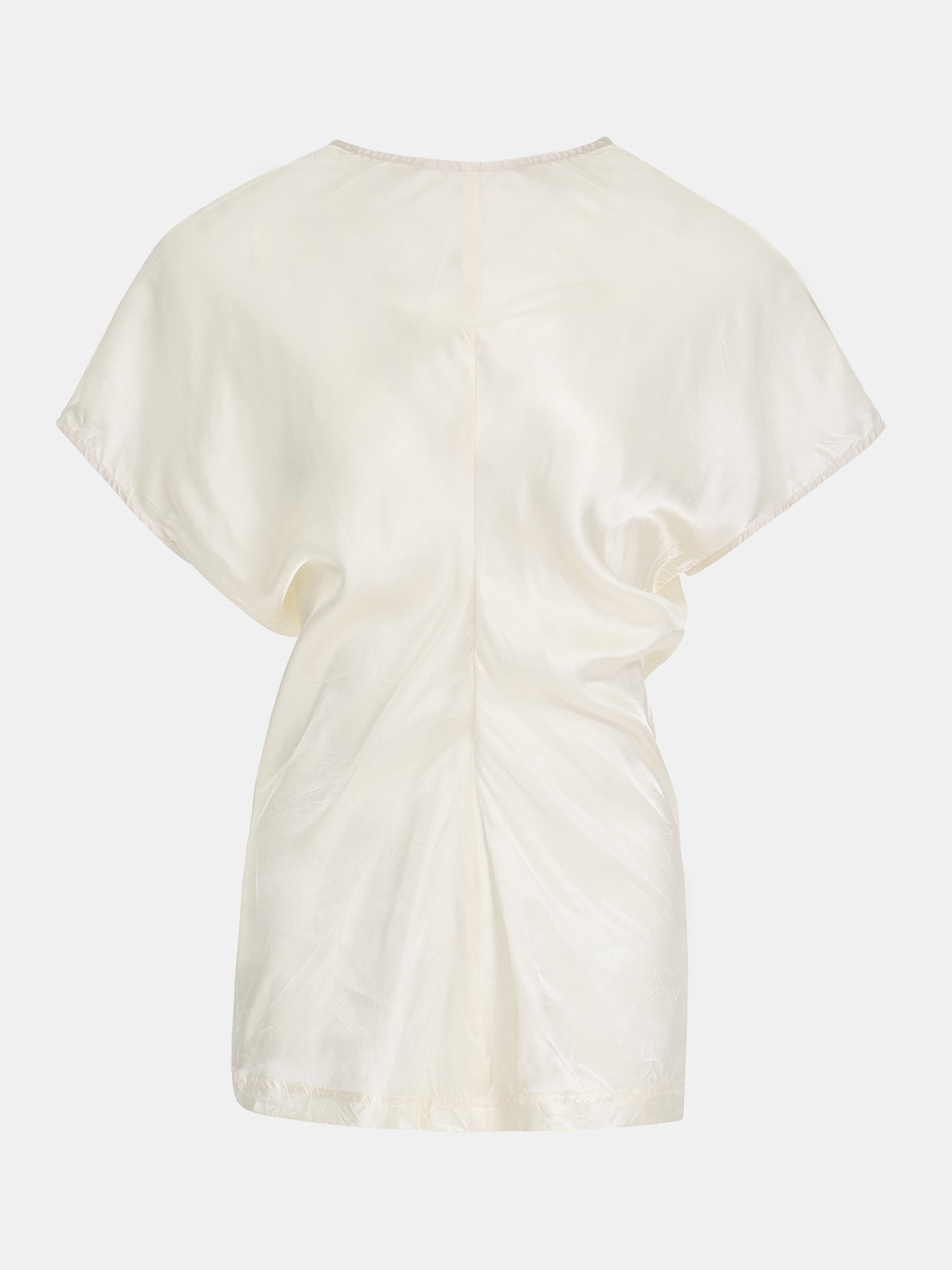 Caliga Slouch Waist Satin Top, Ivory