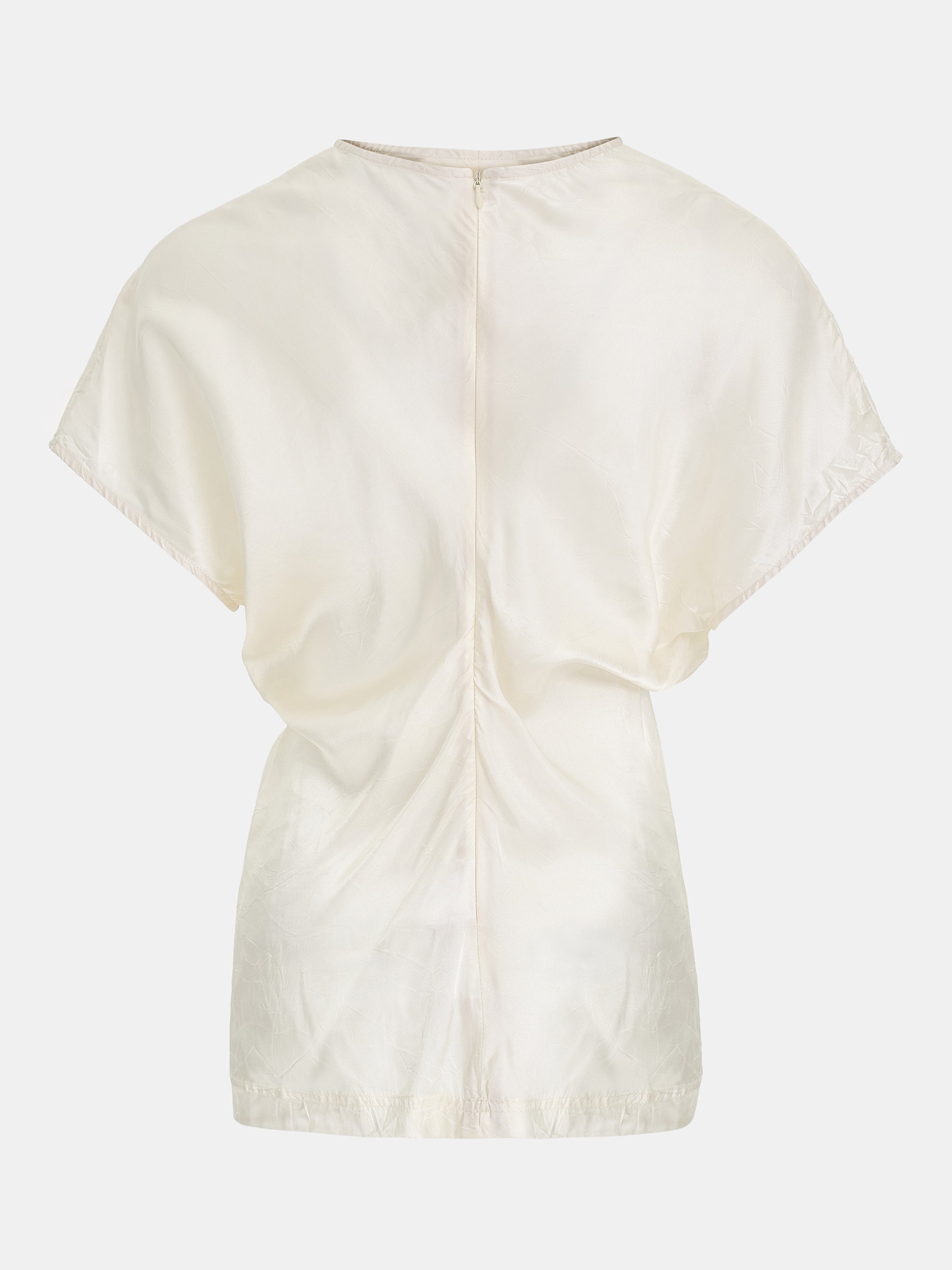 Caliga Slouch Waist Satin Top, Ivory