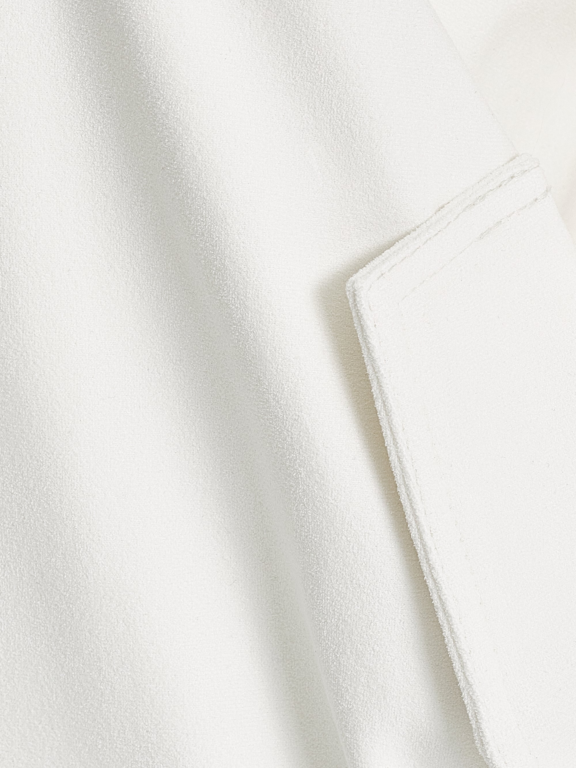 Suede-Effect Track Jacket, White