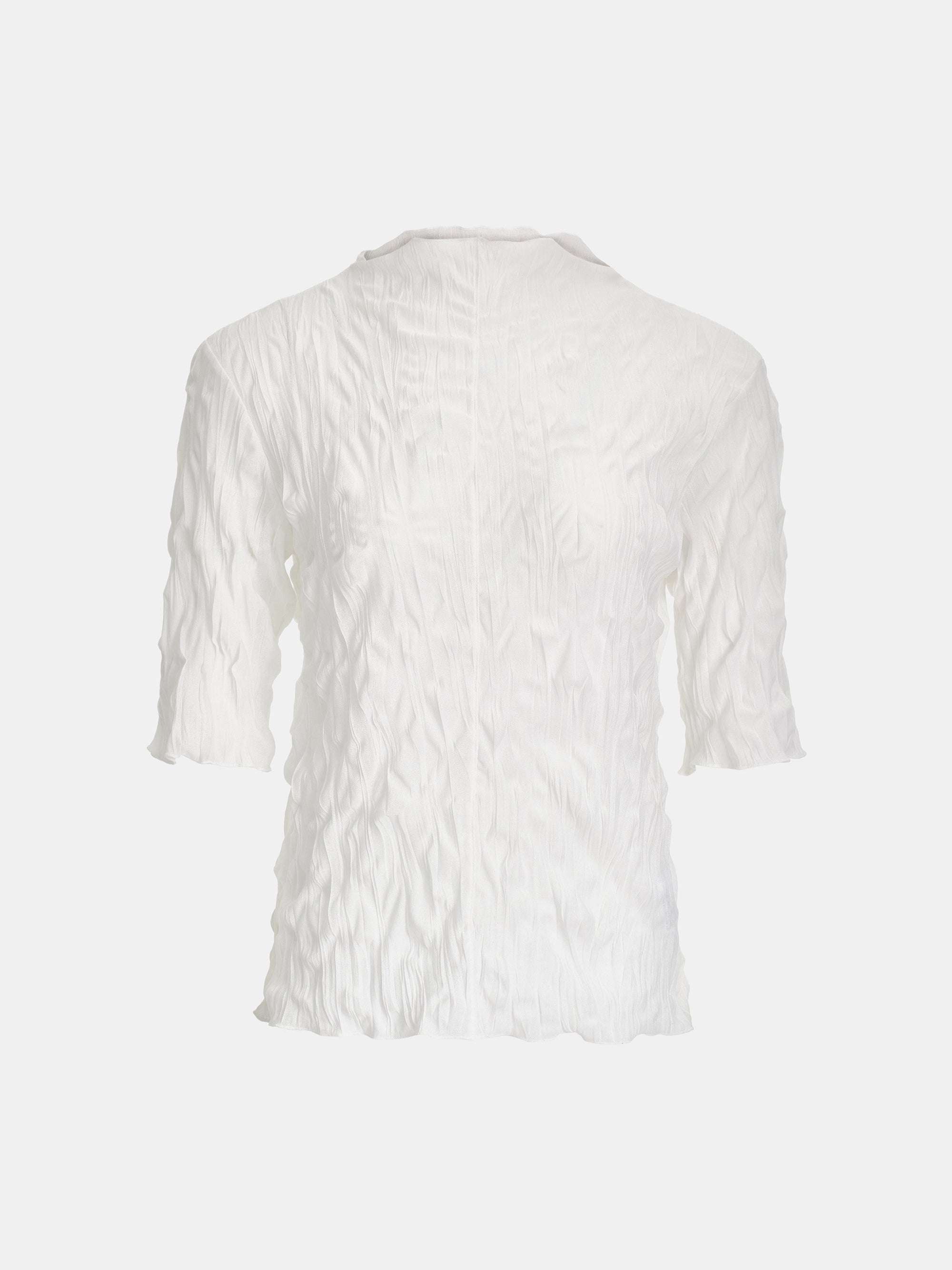 Creased Gauze Top, Ivory