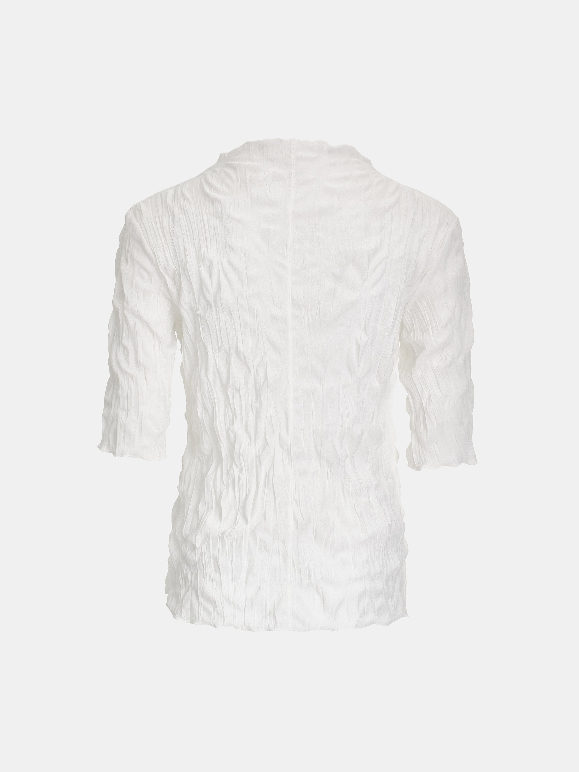 Creased Gauze Top, Ivory
