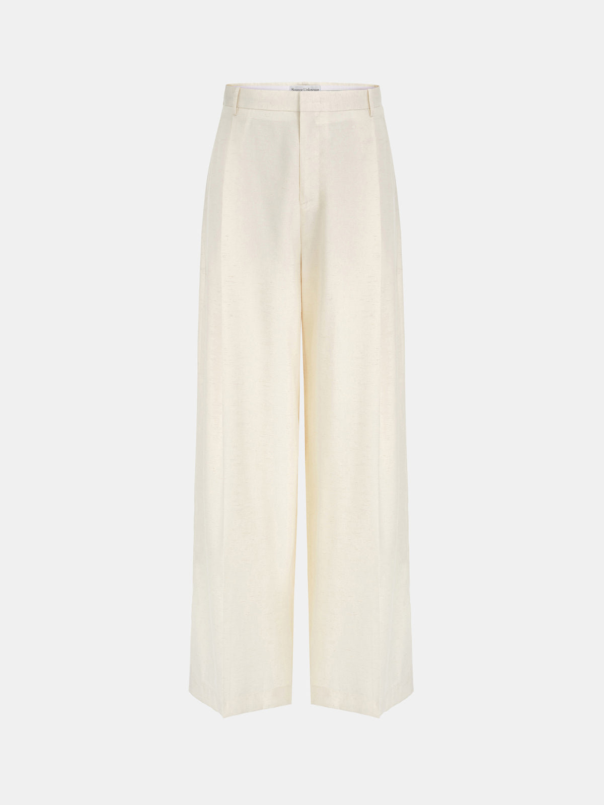 Adelia Press-Crease Tailored Trousers, Cream