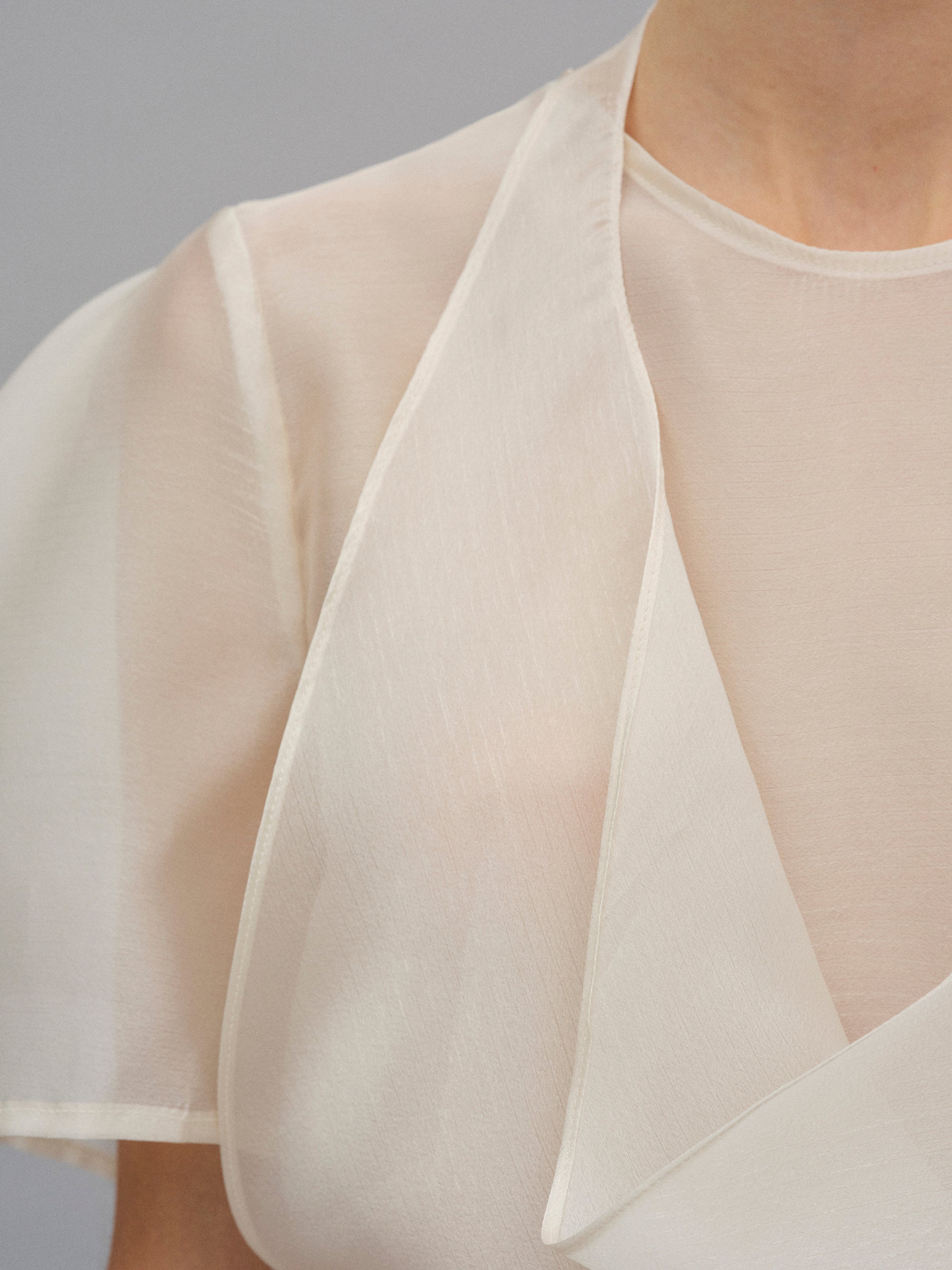 Sevi Veiled Blouse, Ivory