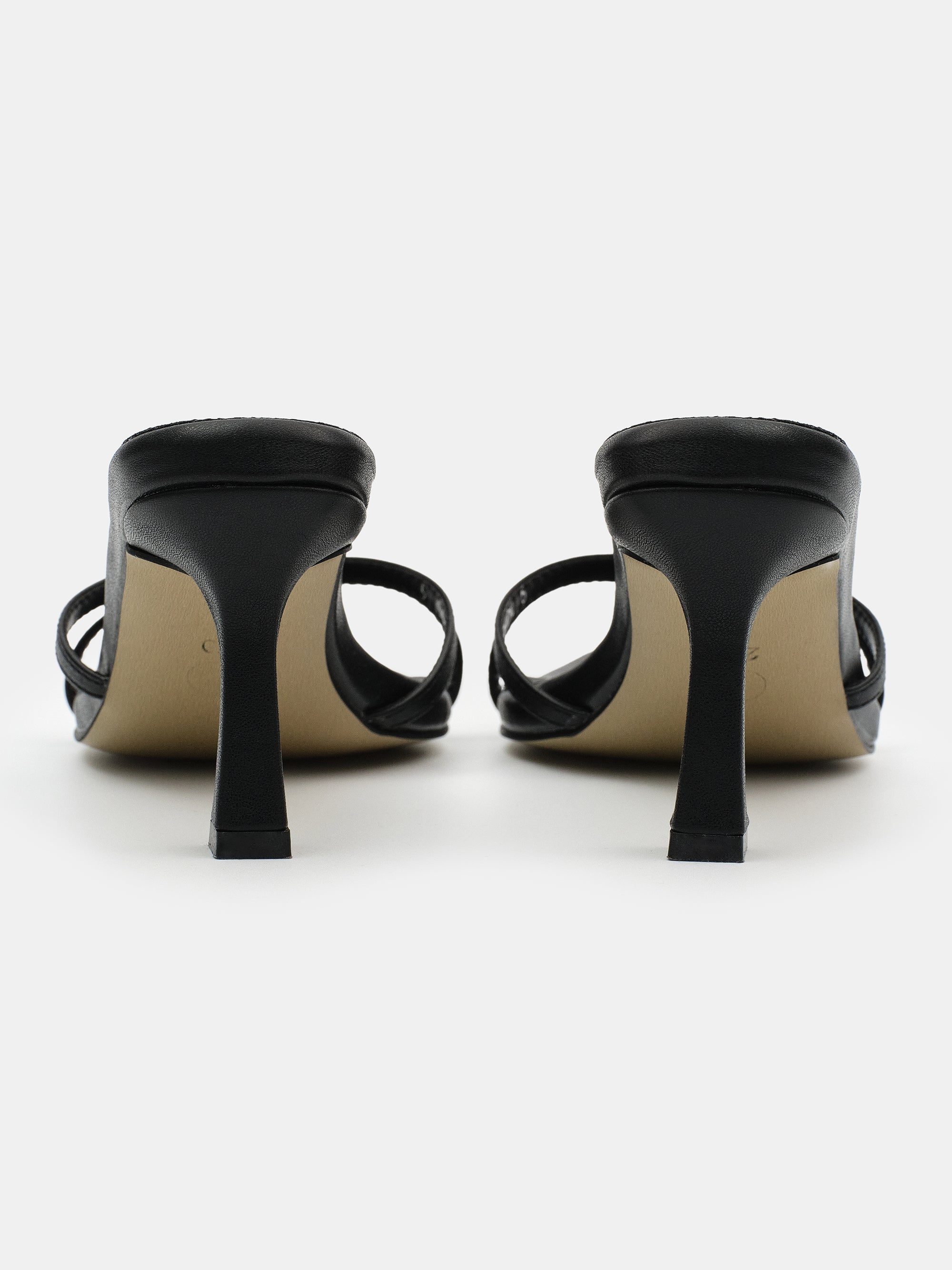 Stiletto Heeled Mules, Black