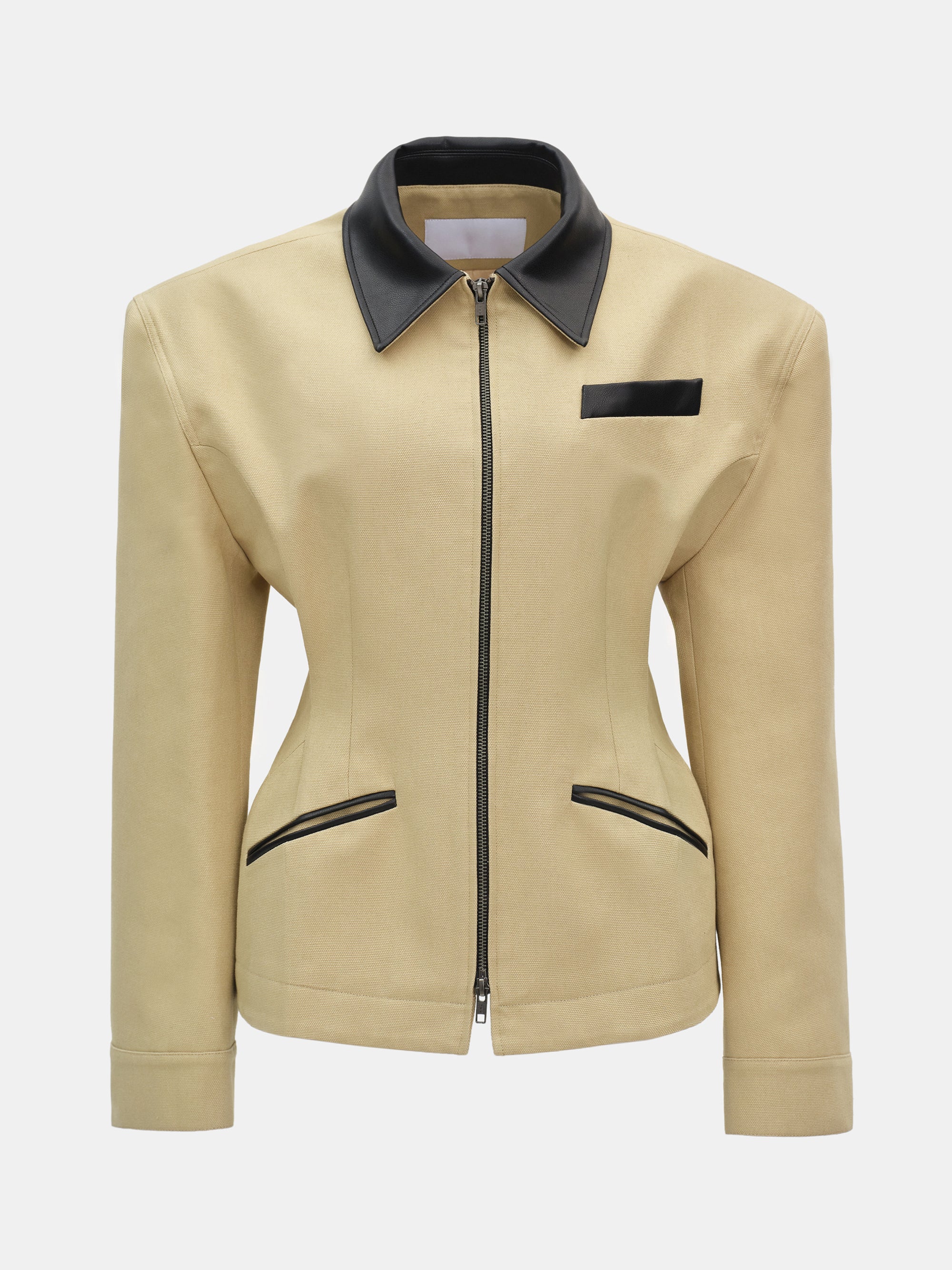 Vesta Hourglass Canvas Work Jacket, Beige
