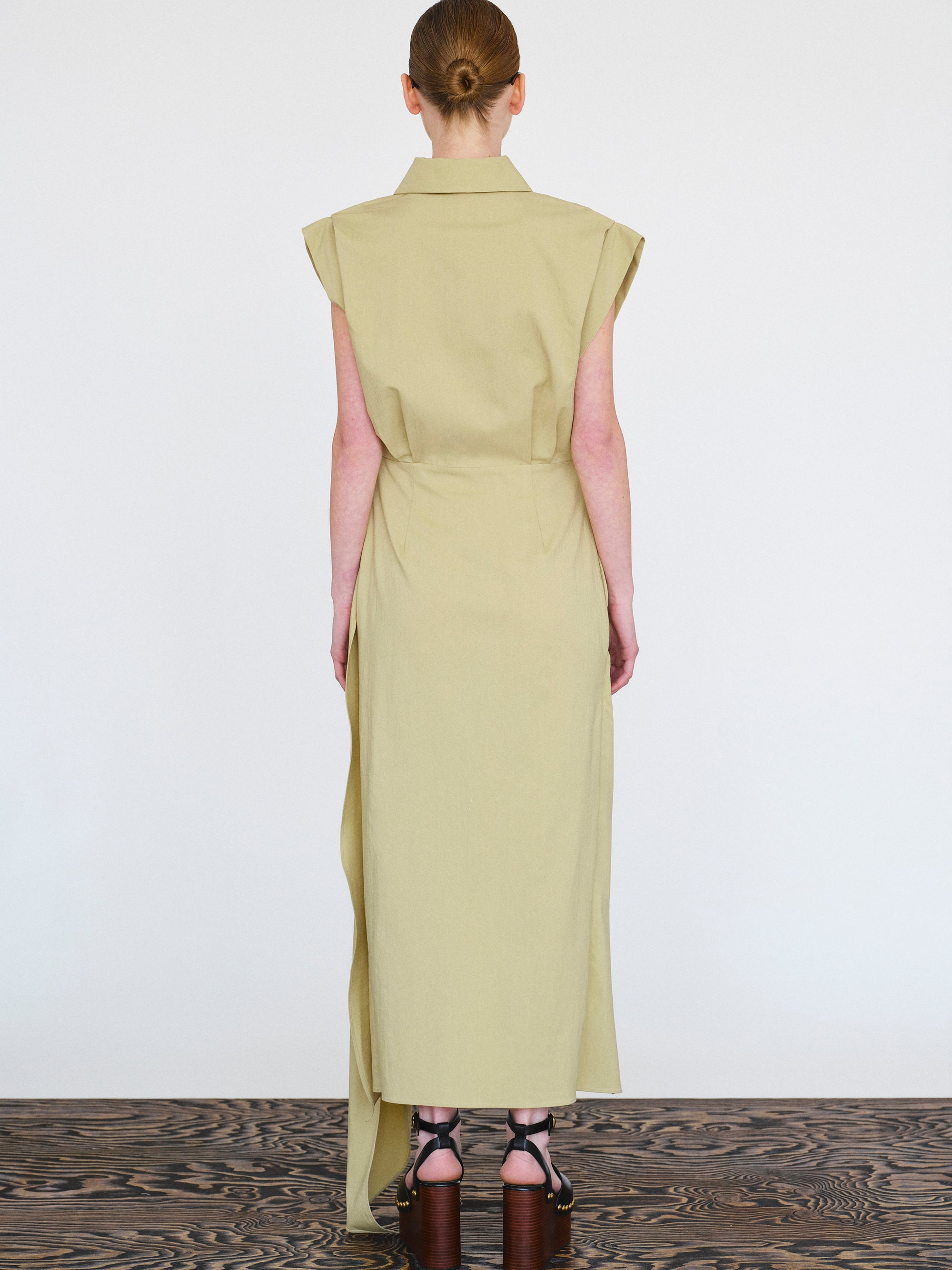 Wrap Shirt Dress, Mustard