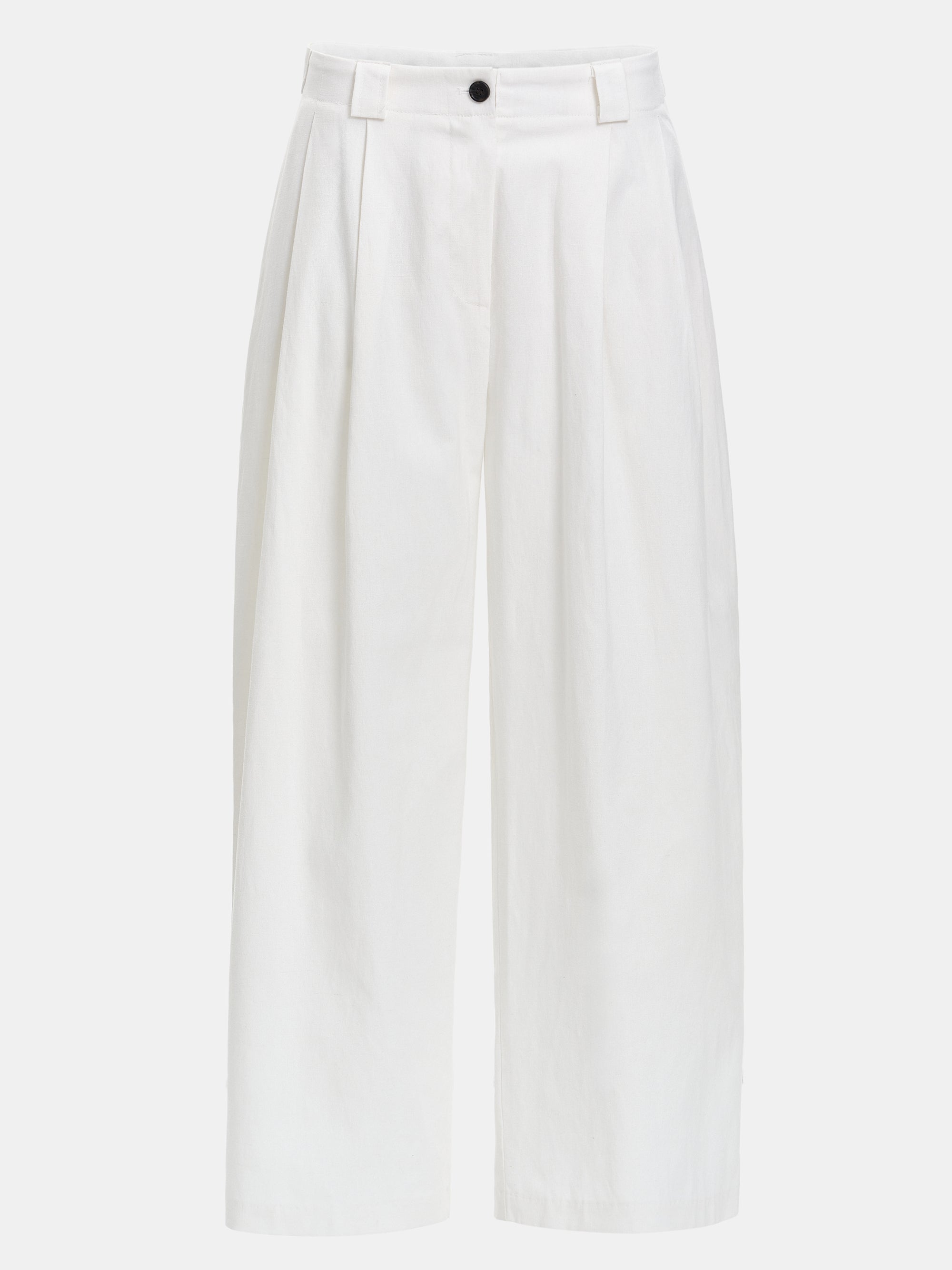 Pleated Pants, White