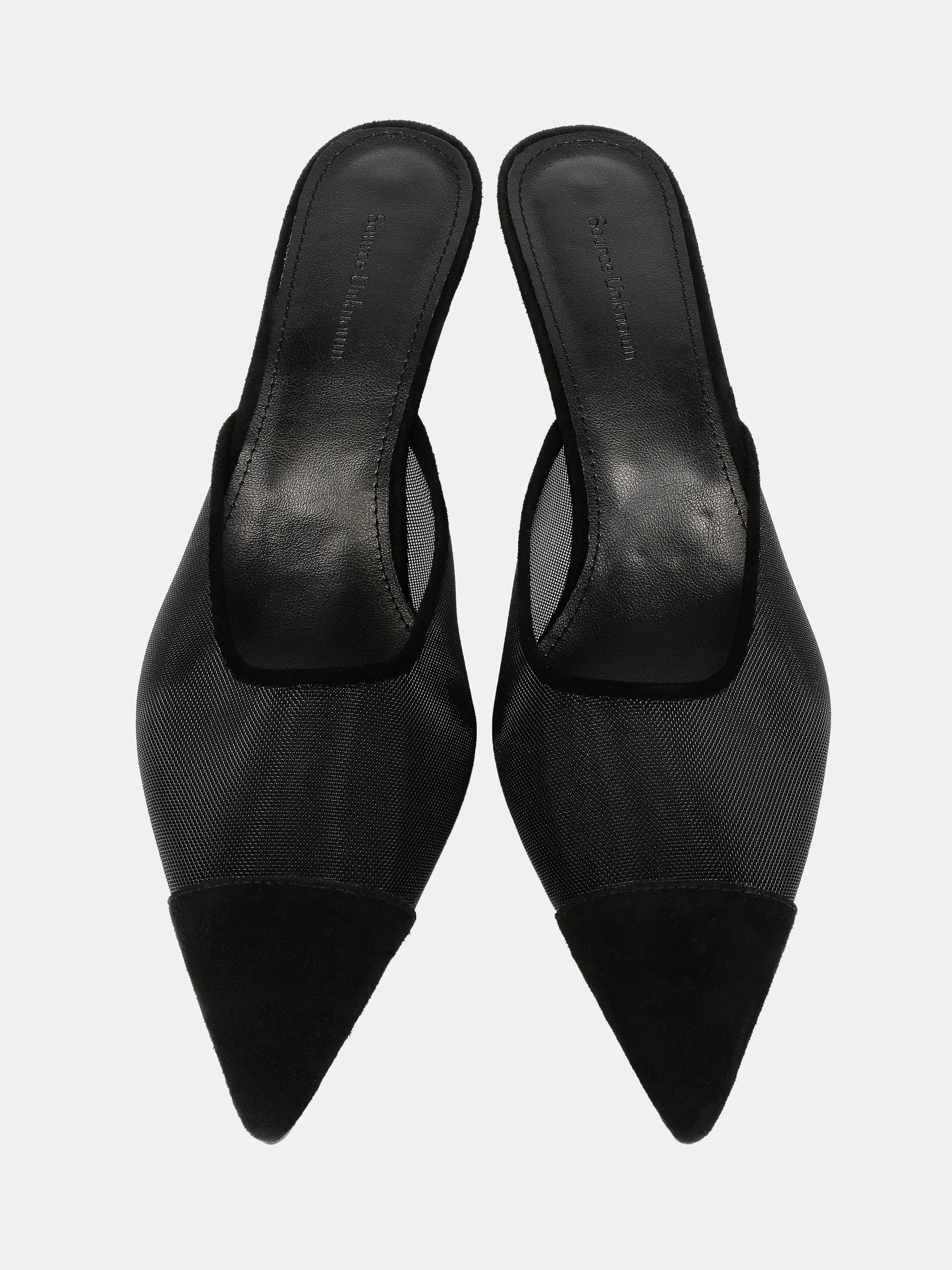 Harper Mesh Mules, Black