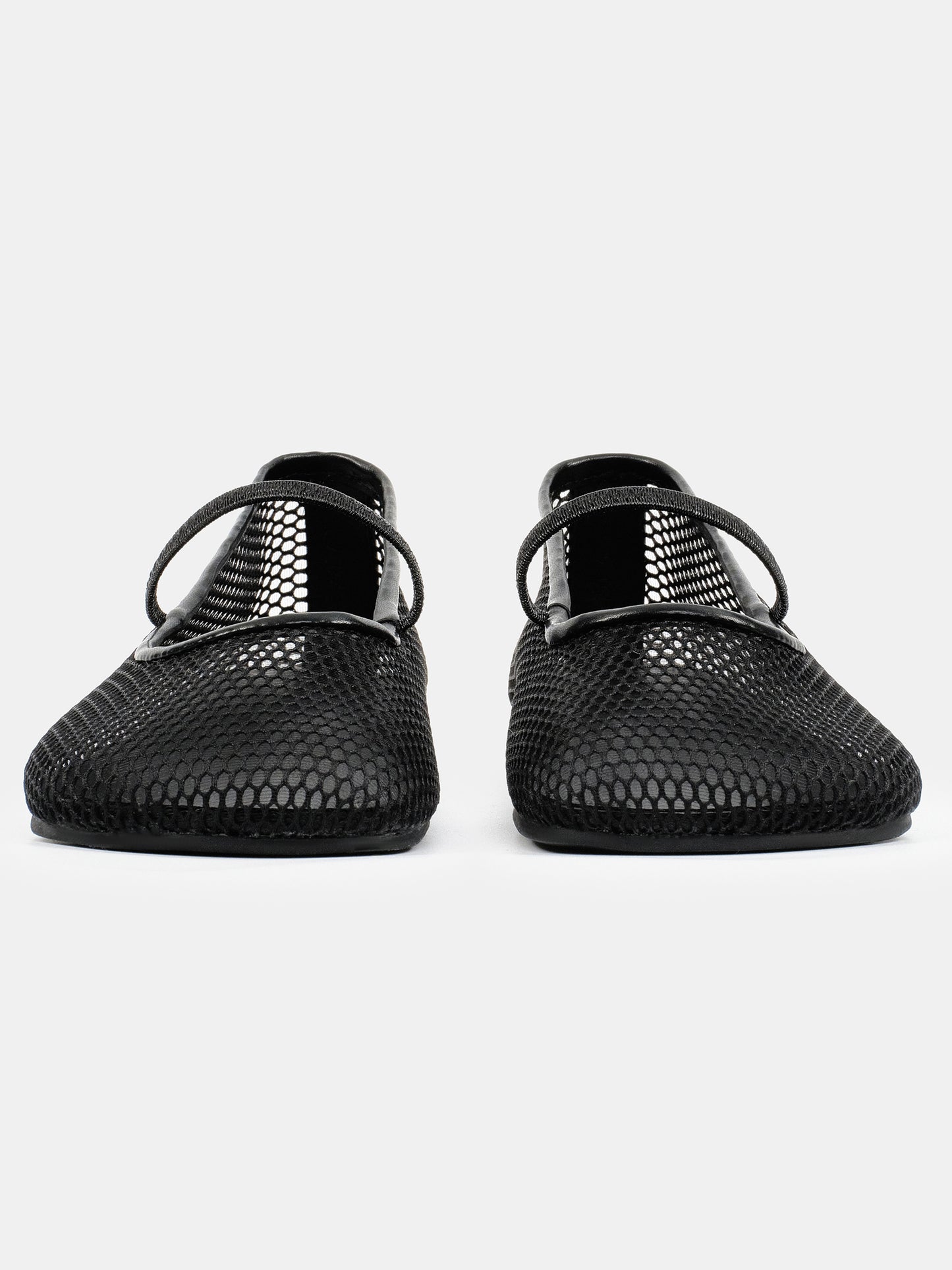 Woven Mesh Flats, Black