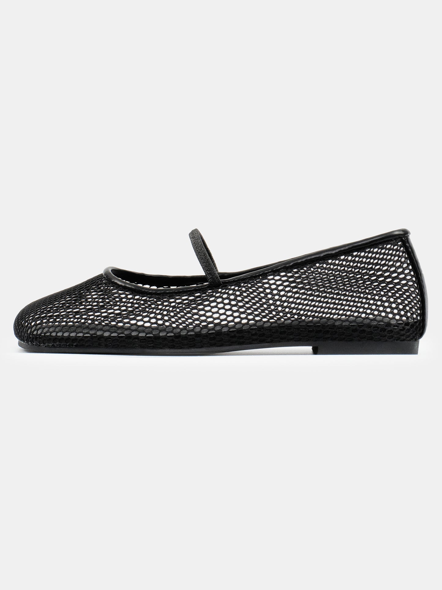 Woven Mesh Flats, Black