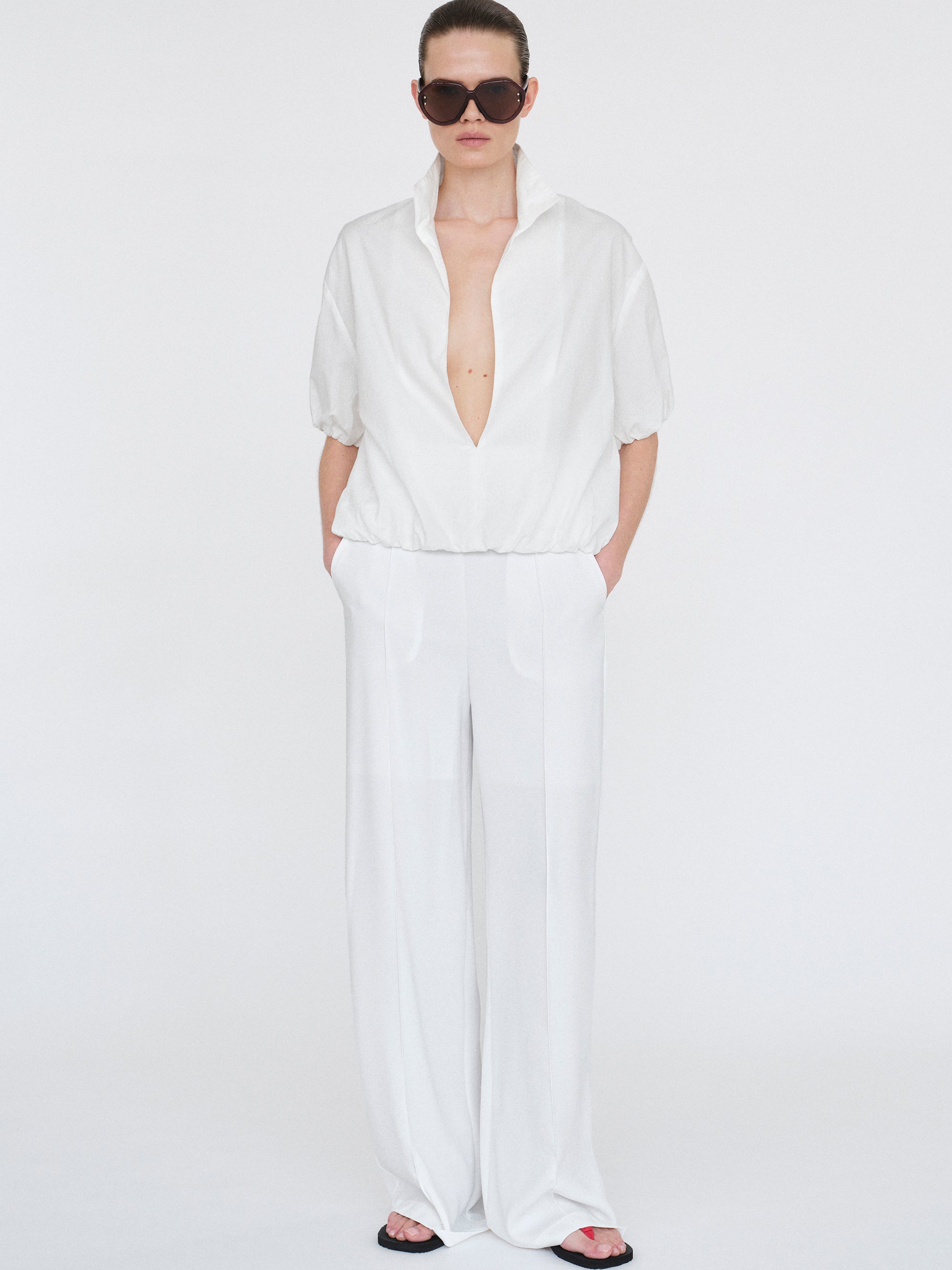 argue BUFFY VINTAGE PANTS/WHITE サイズ① argue BUFFY VINTAGE PANTS ホワイト 新品未使用