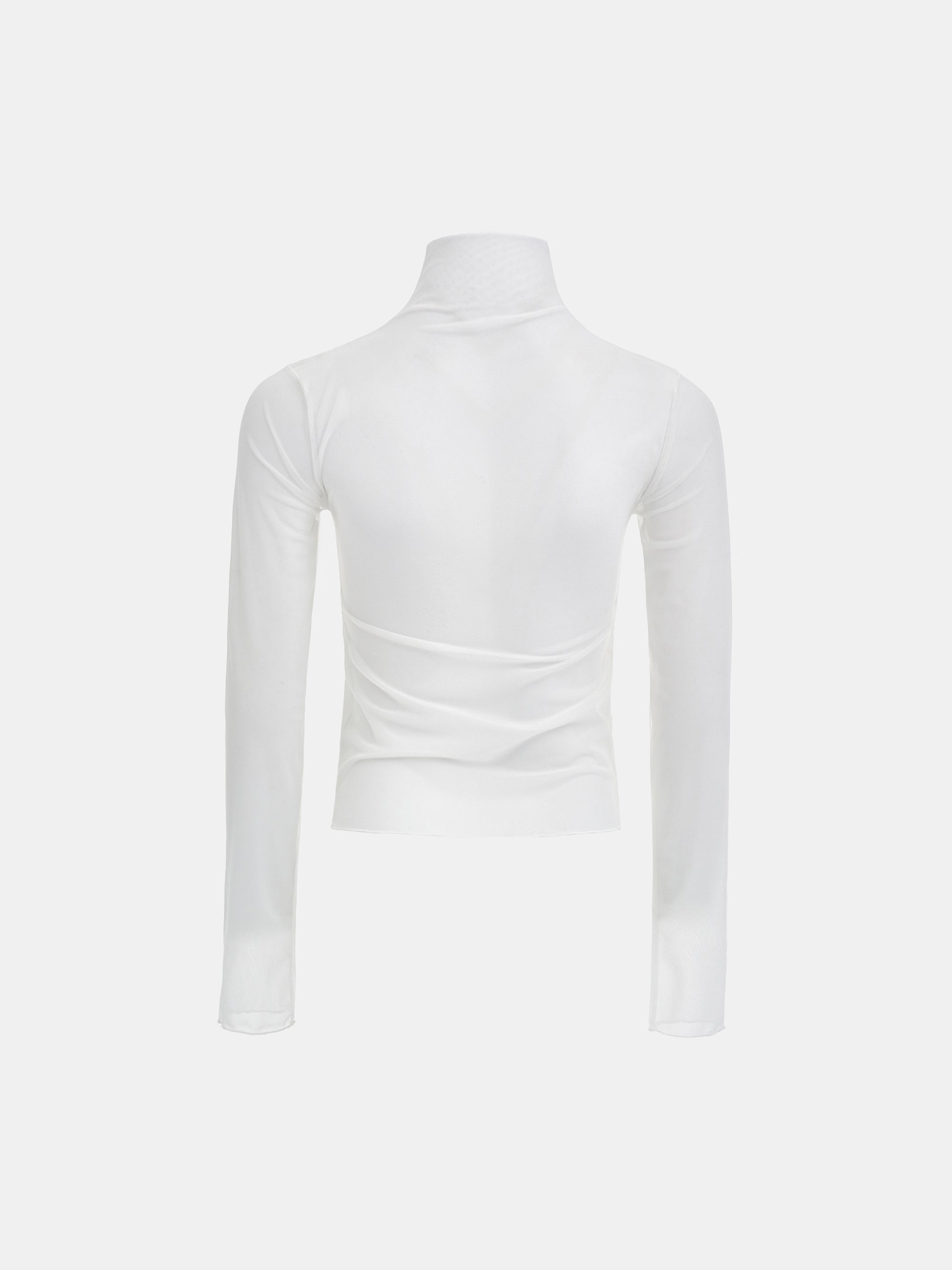 Layered Mesh Top, White