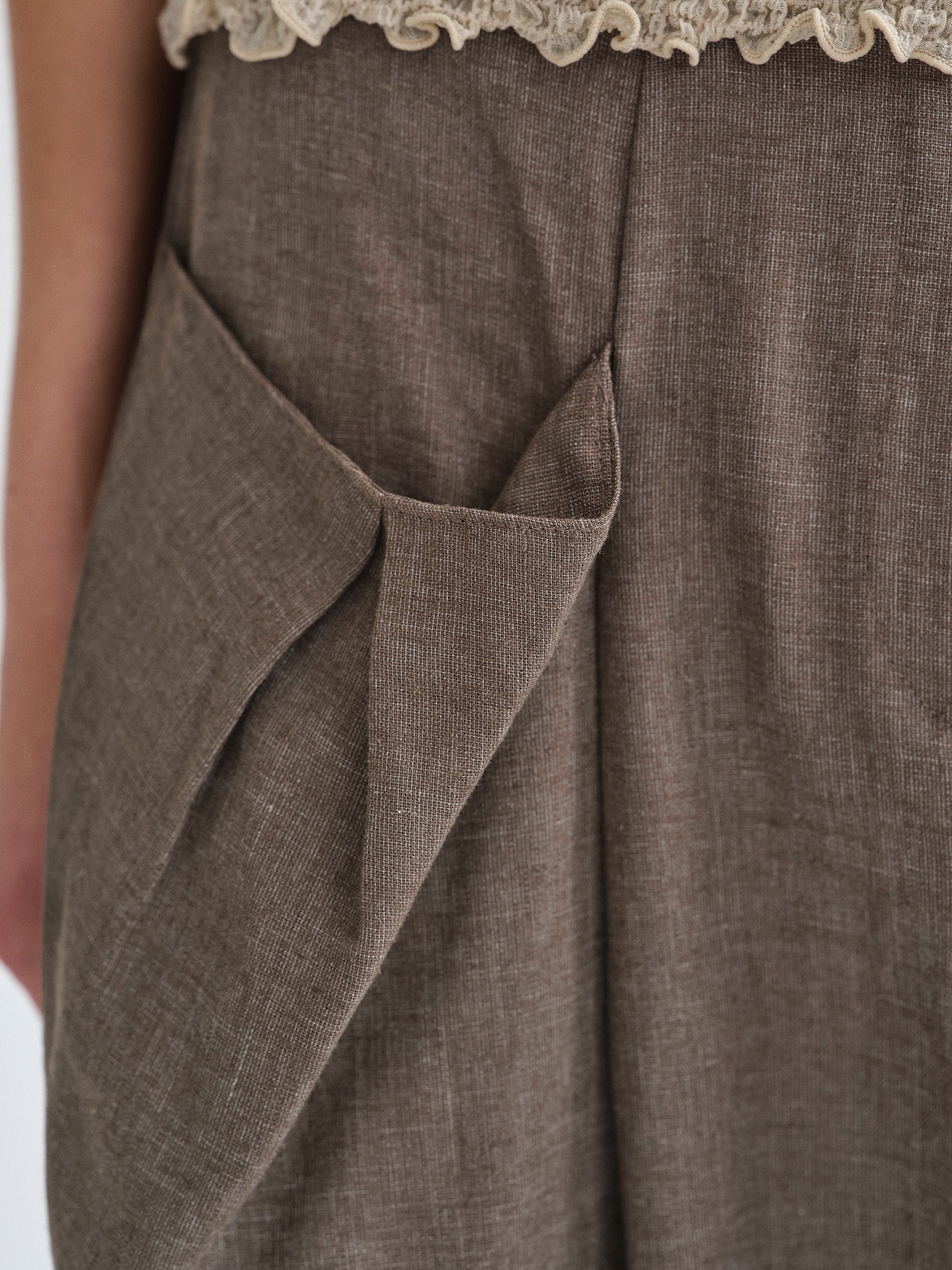 Patch Pocket Trousers, Bistre