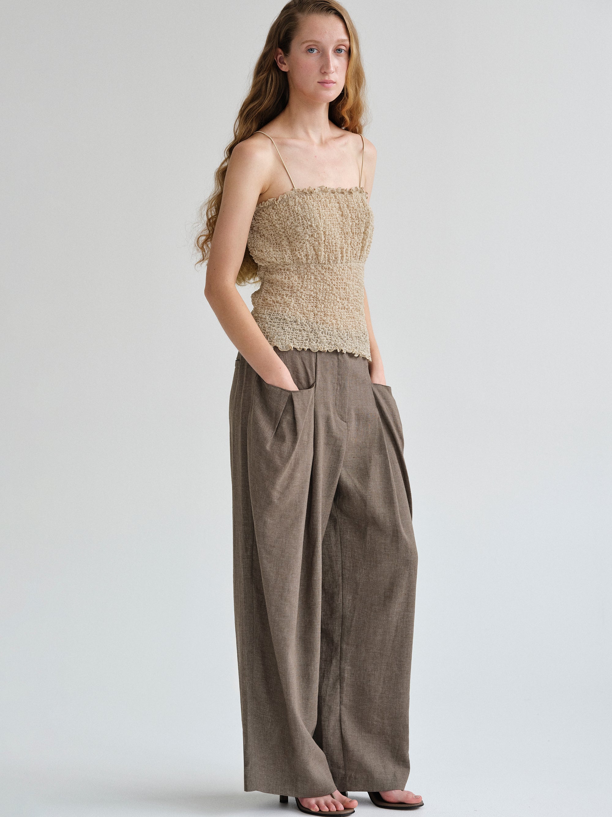 Patch Pocket Trousers, Bistre