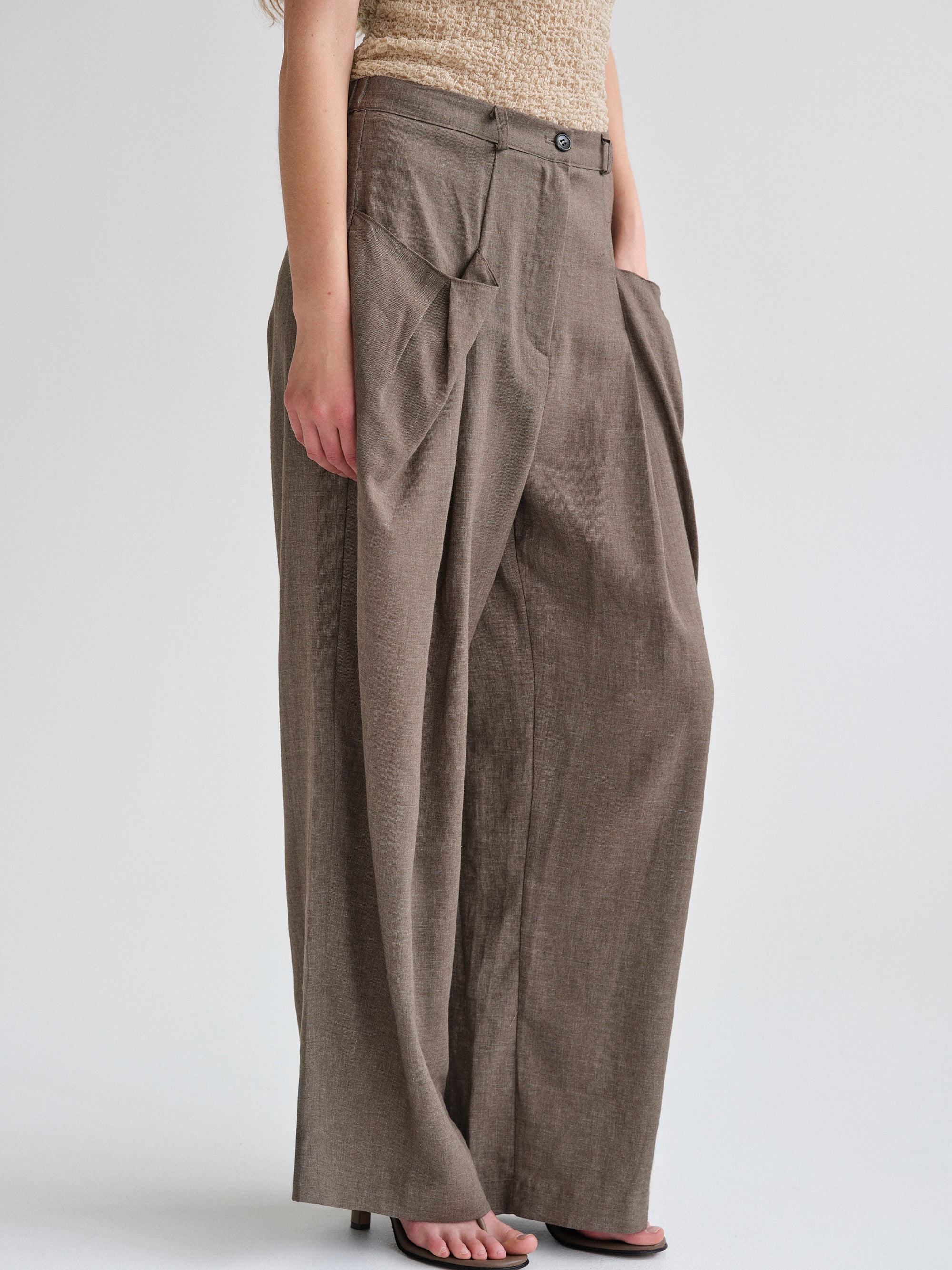 Patch Pocket Trousers, Bistre