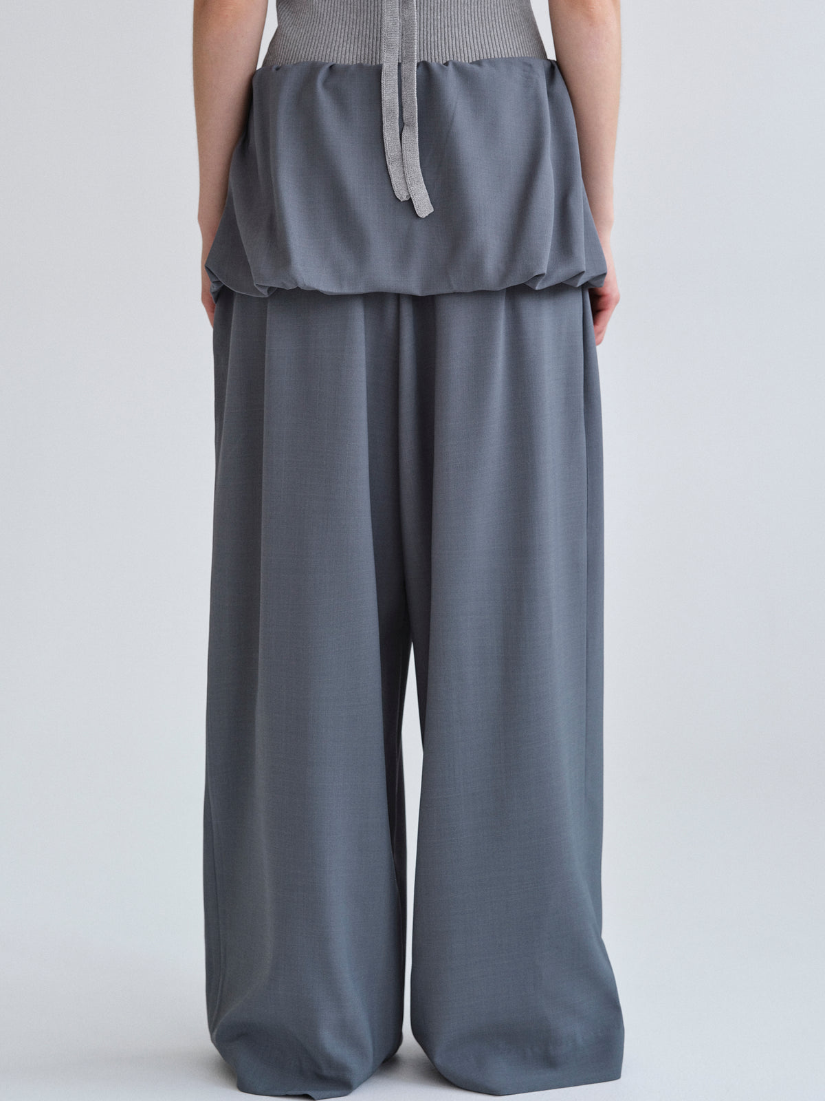 Stevie Fold-Over Trousers, Grey