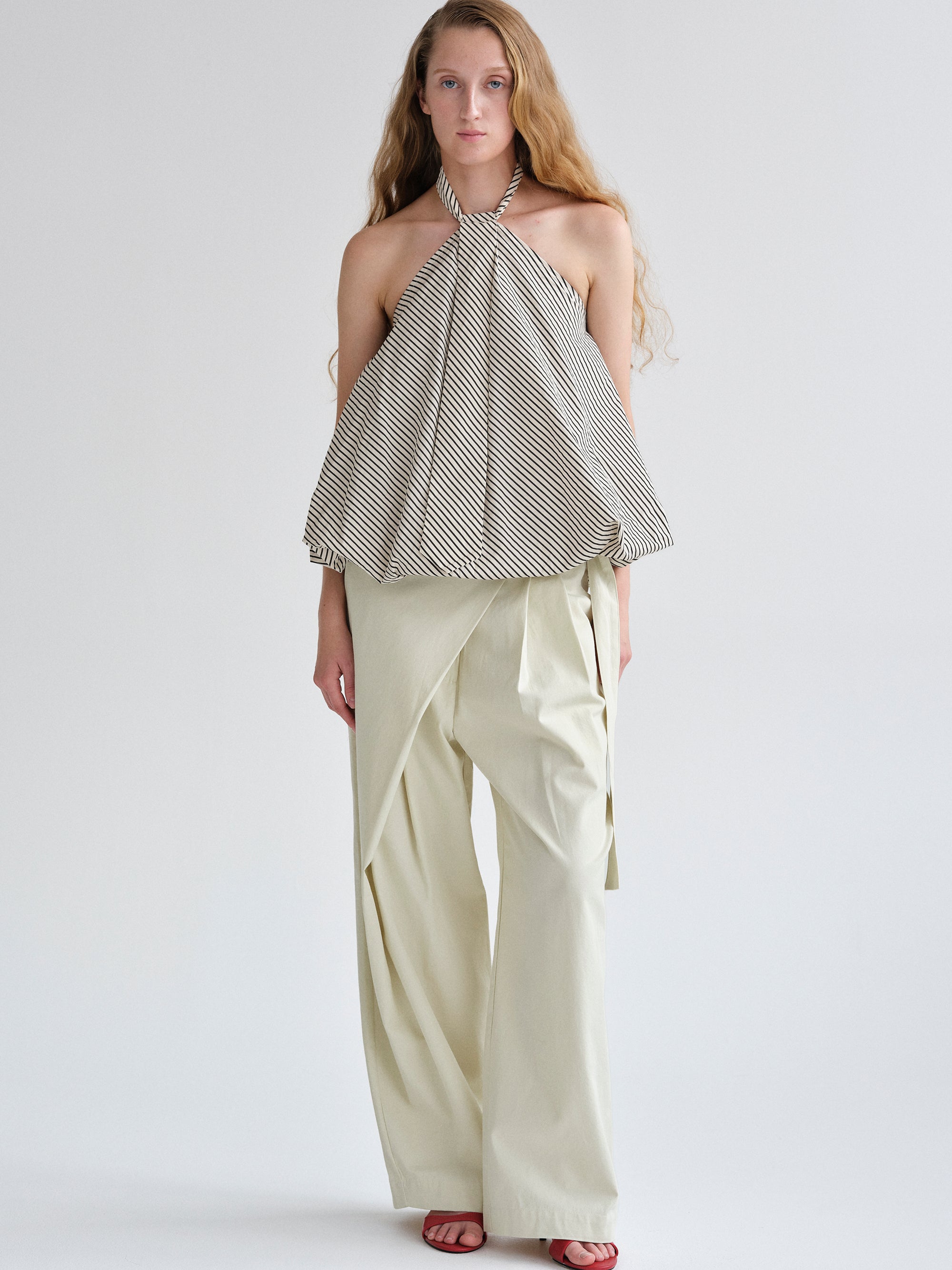 Overlay Sash Trousers, Almond