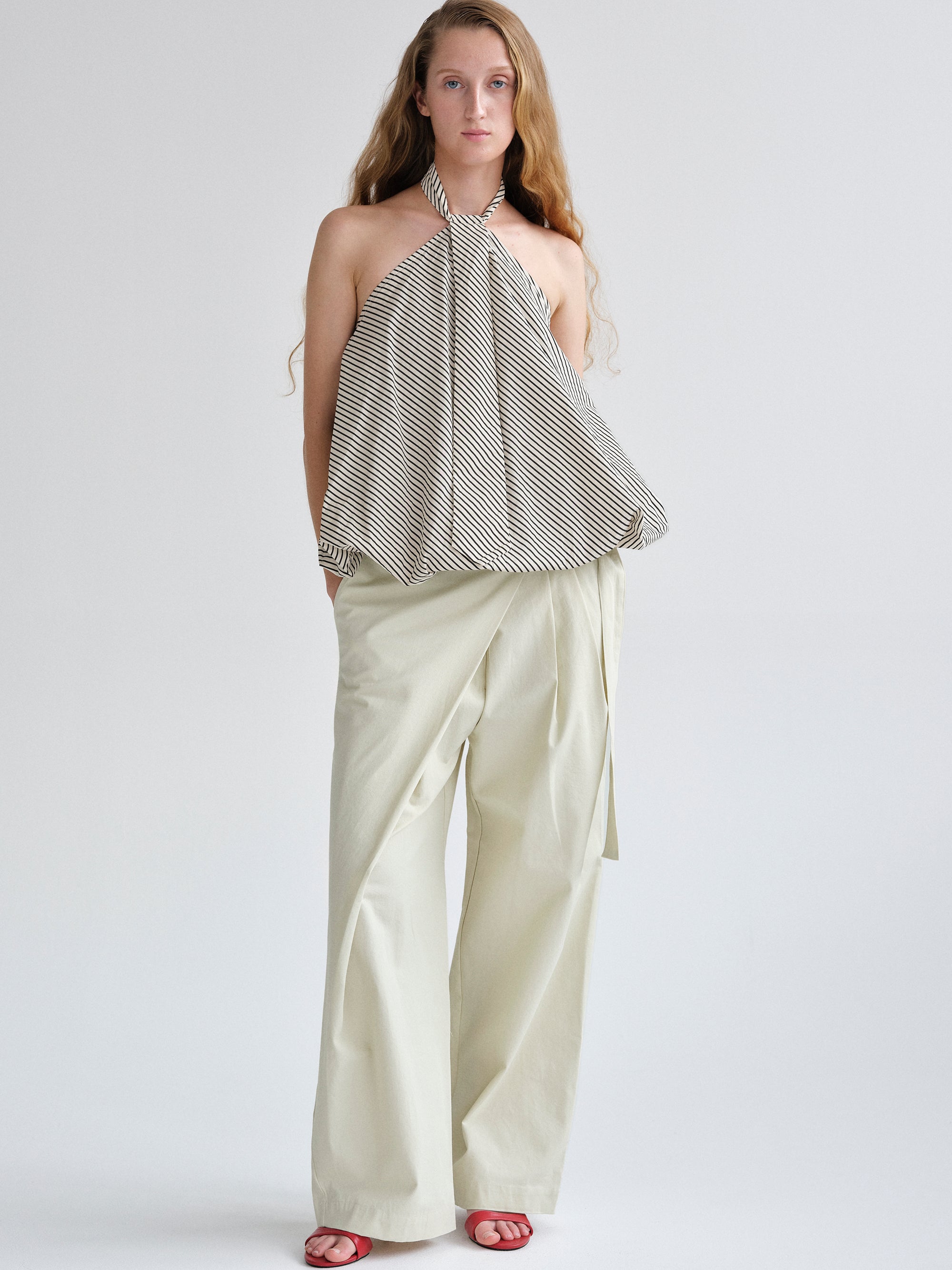 Overlay Sash Trousers, Almond