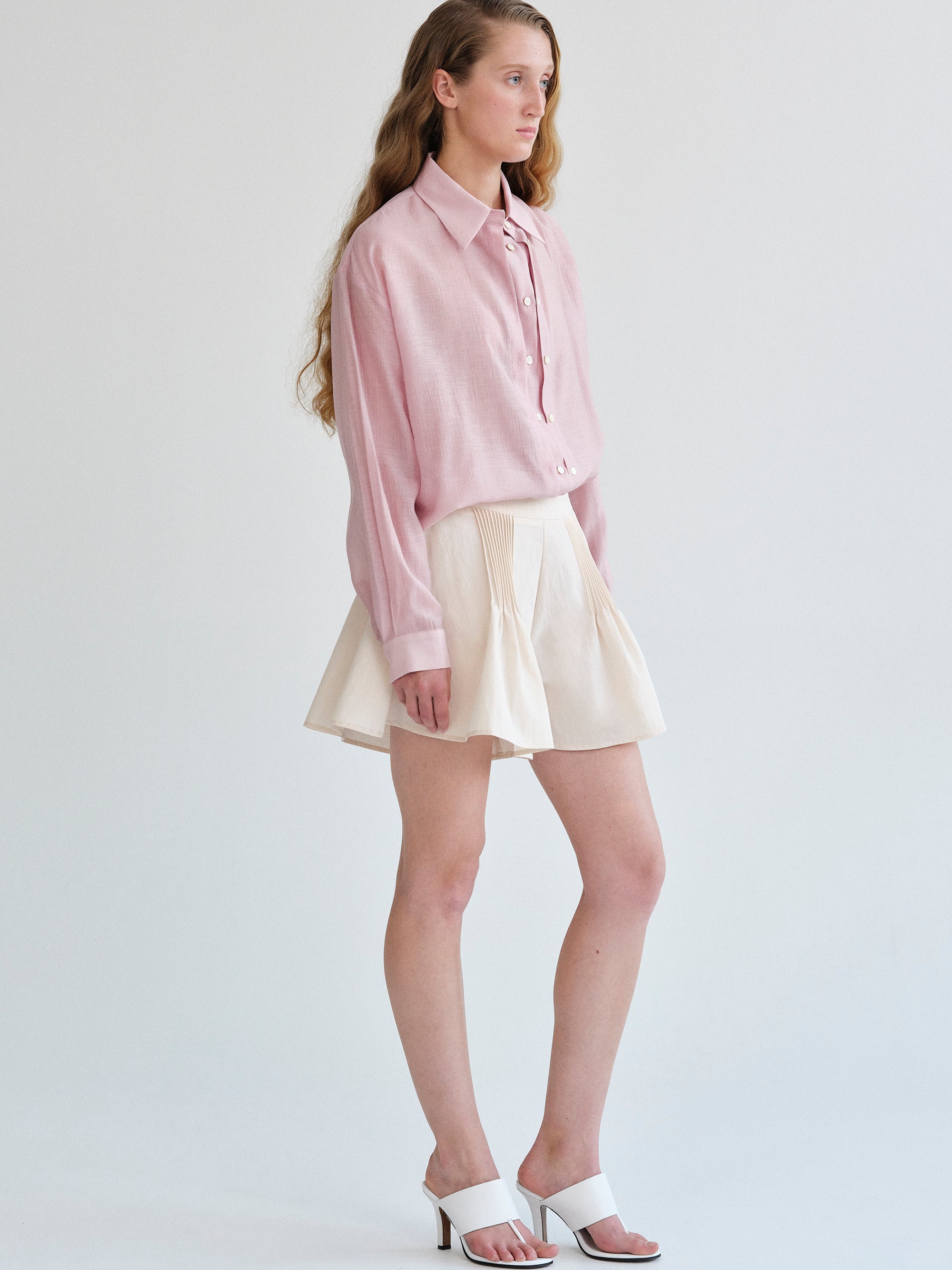 Double Placket Shirt, Pink