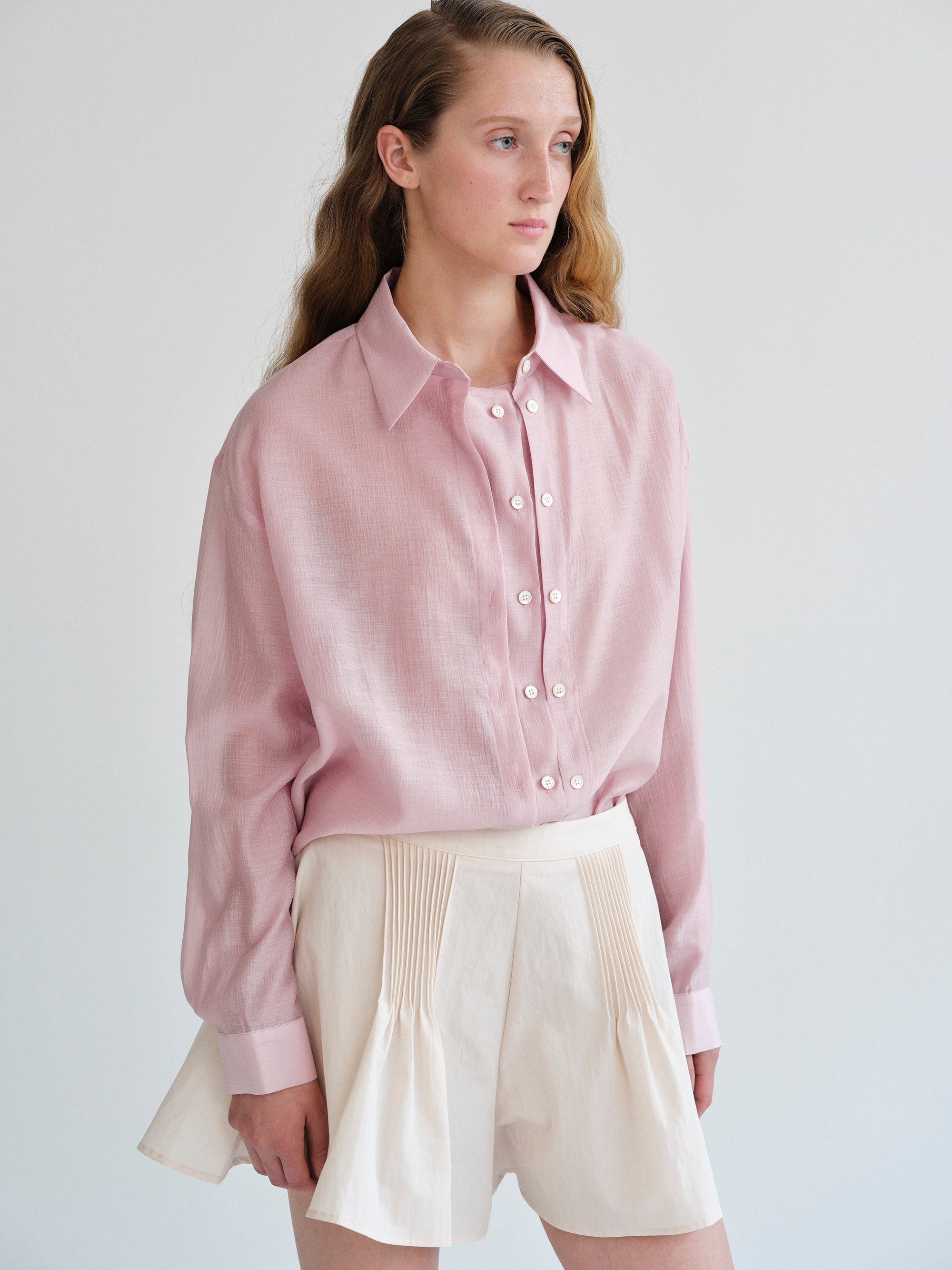 Double Placket Shirt, Pink