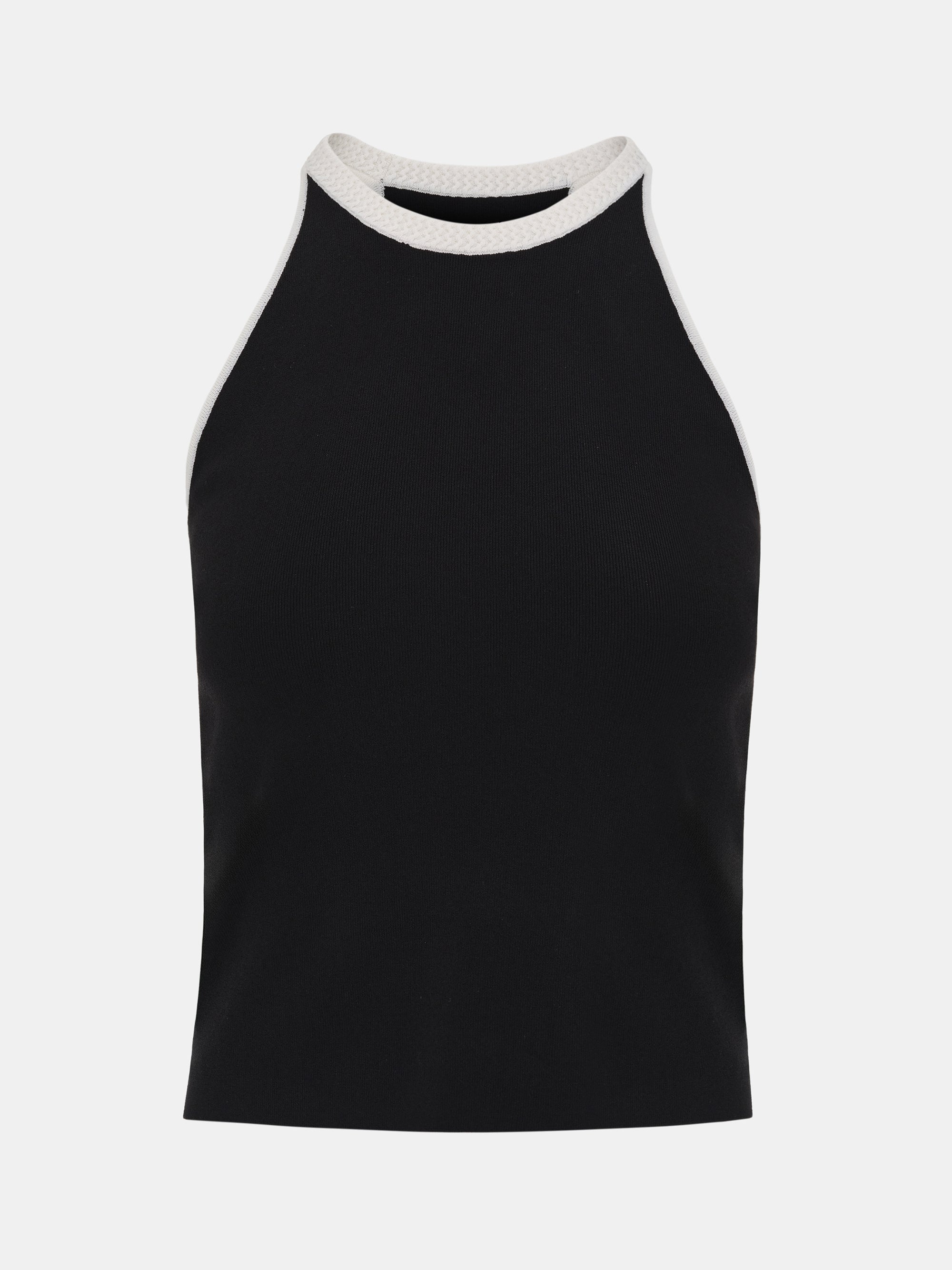 Compact Knit Tank, Black