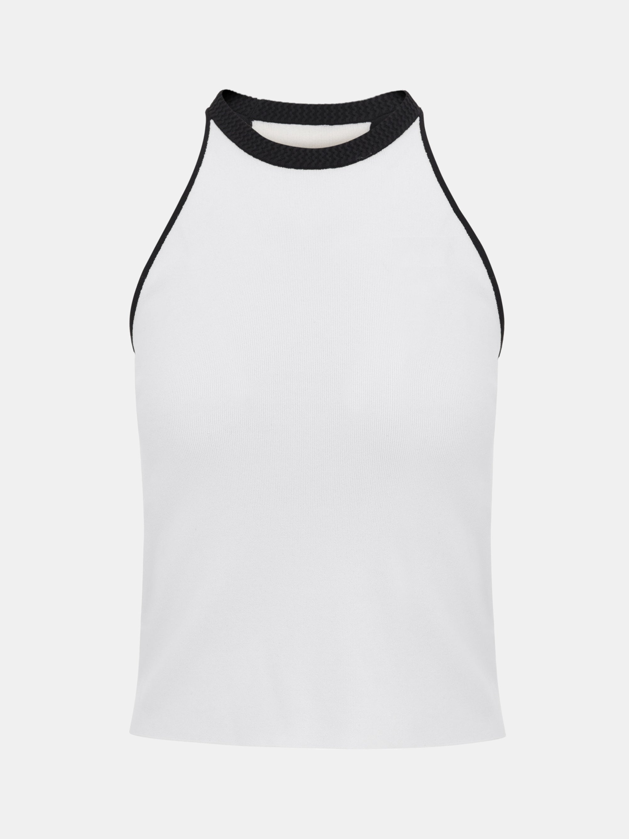Compact Knit Tank, White